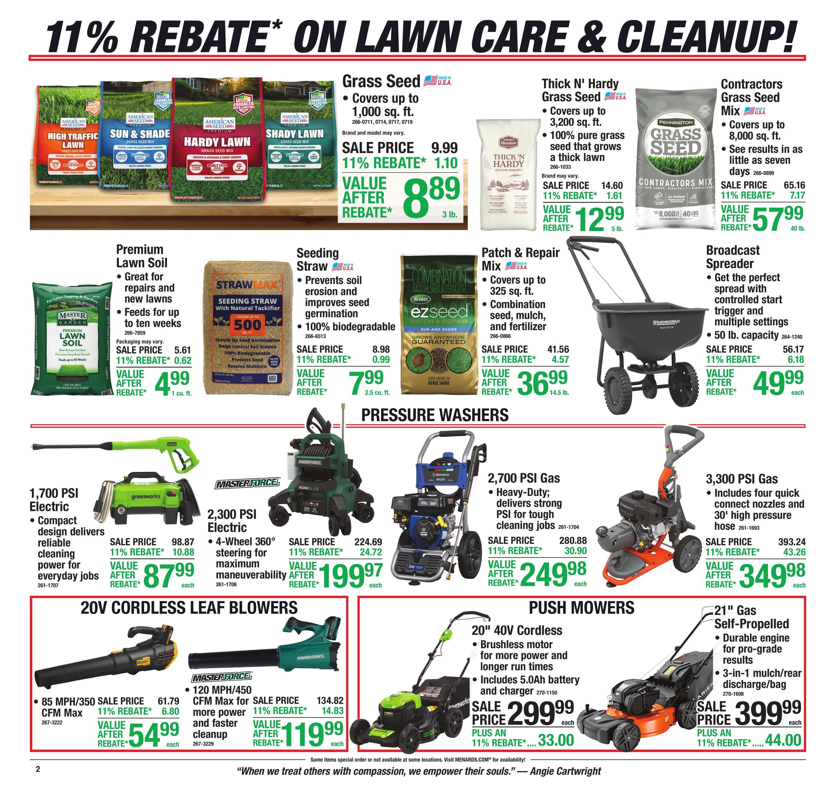 Menards (Maumee-Toledo Area, OH) 11% Rebate Sale Weekly Ad August 27 - September 7, 2026