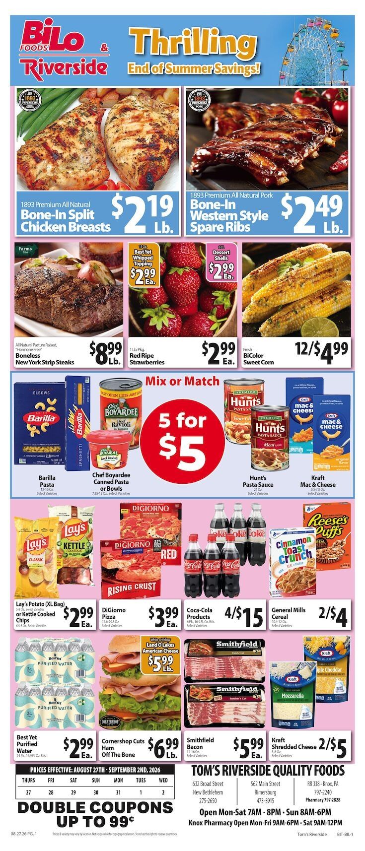 Tom's Riverside Weekly Ad August 27 - September 2, 2026