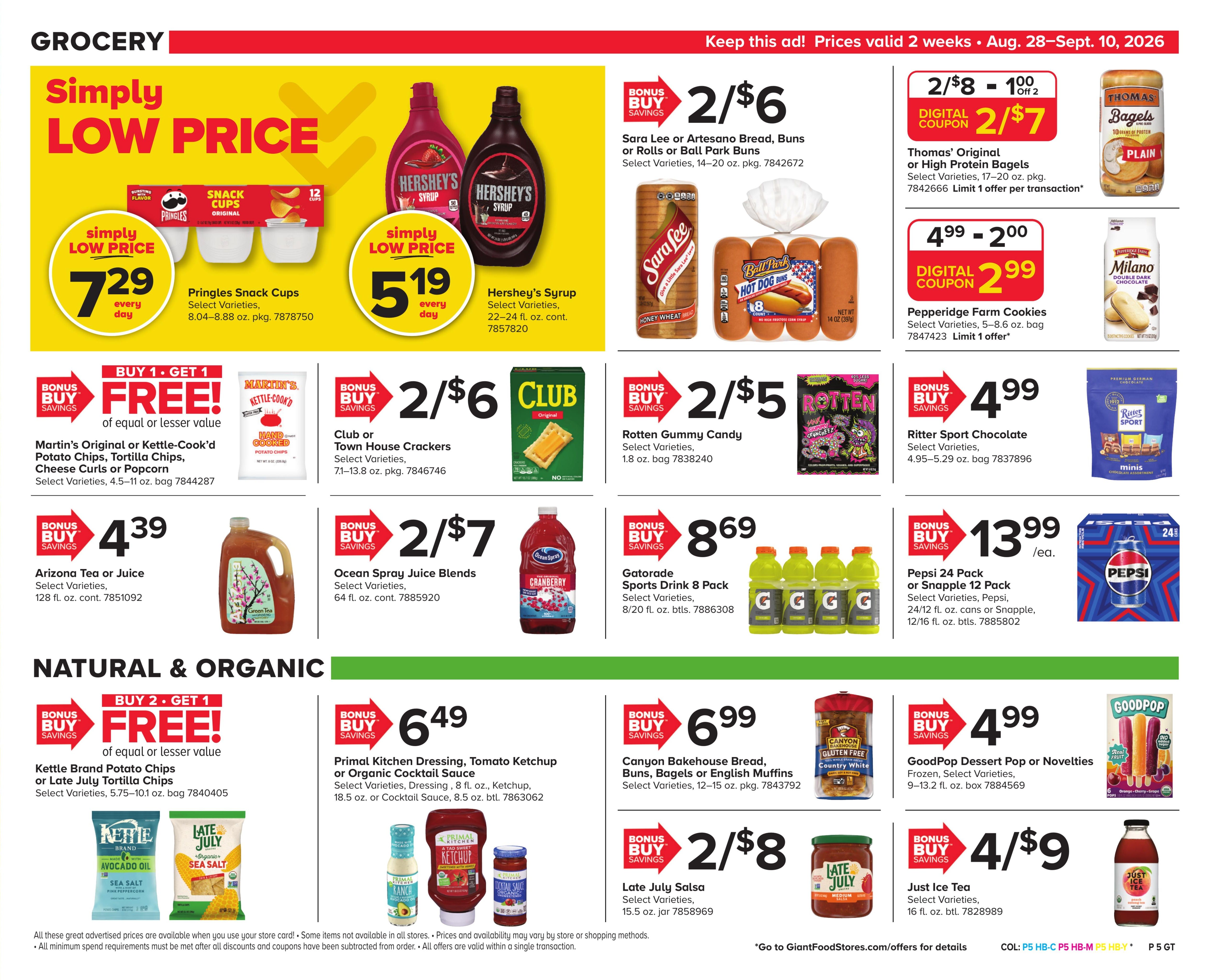 Giant Food Stores (Barrington Area, NJ) Weekly Ad August 28 - September 10, 2026