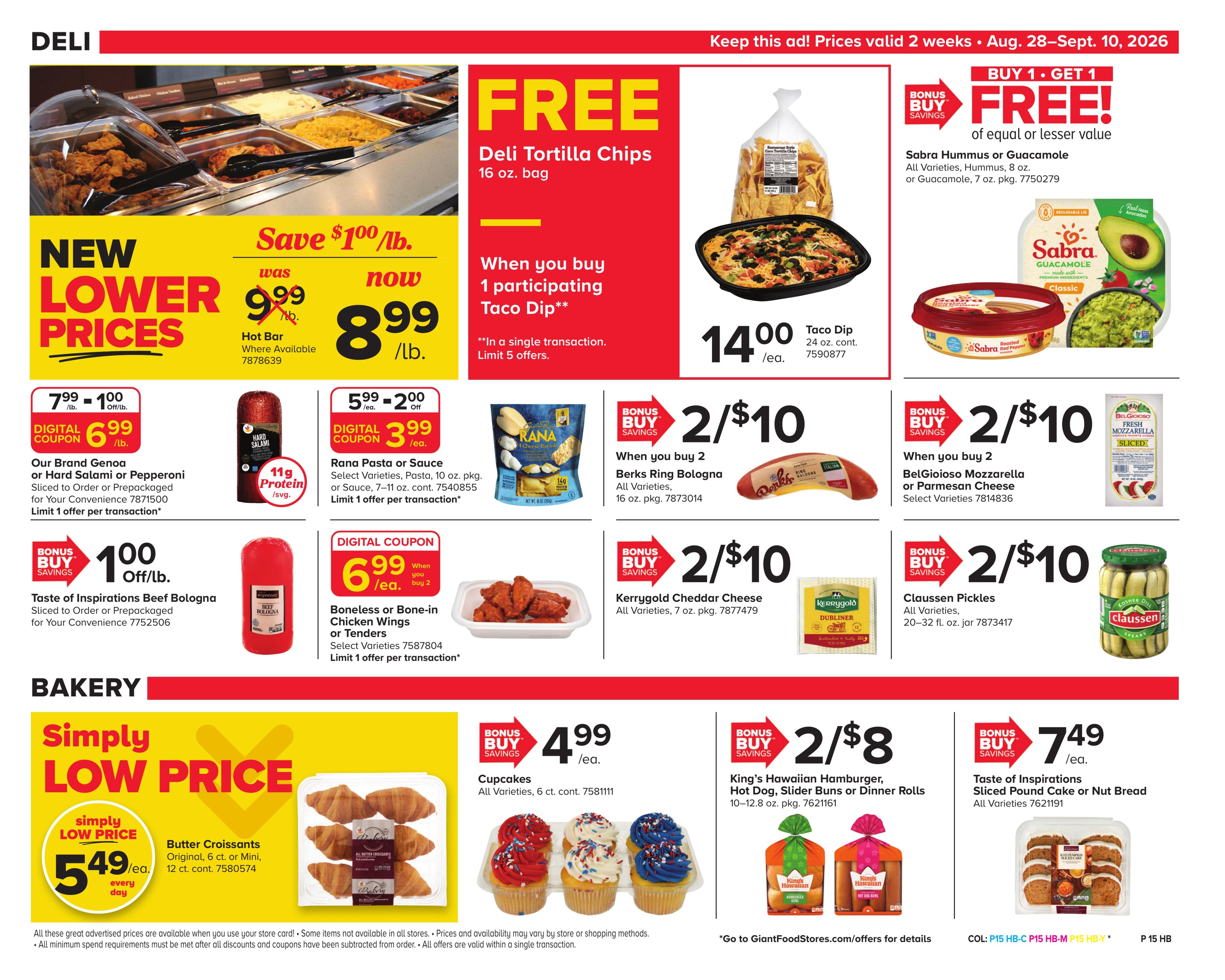 Giant Food Stores (Barrington Area, NJ) Weekly Ad August 28 - September 10, 2026