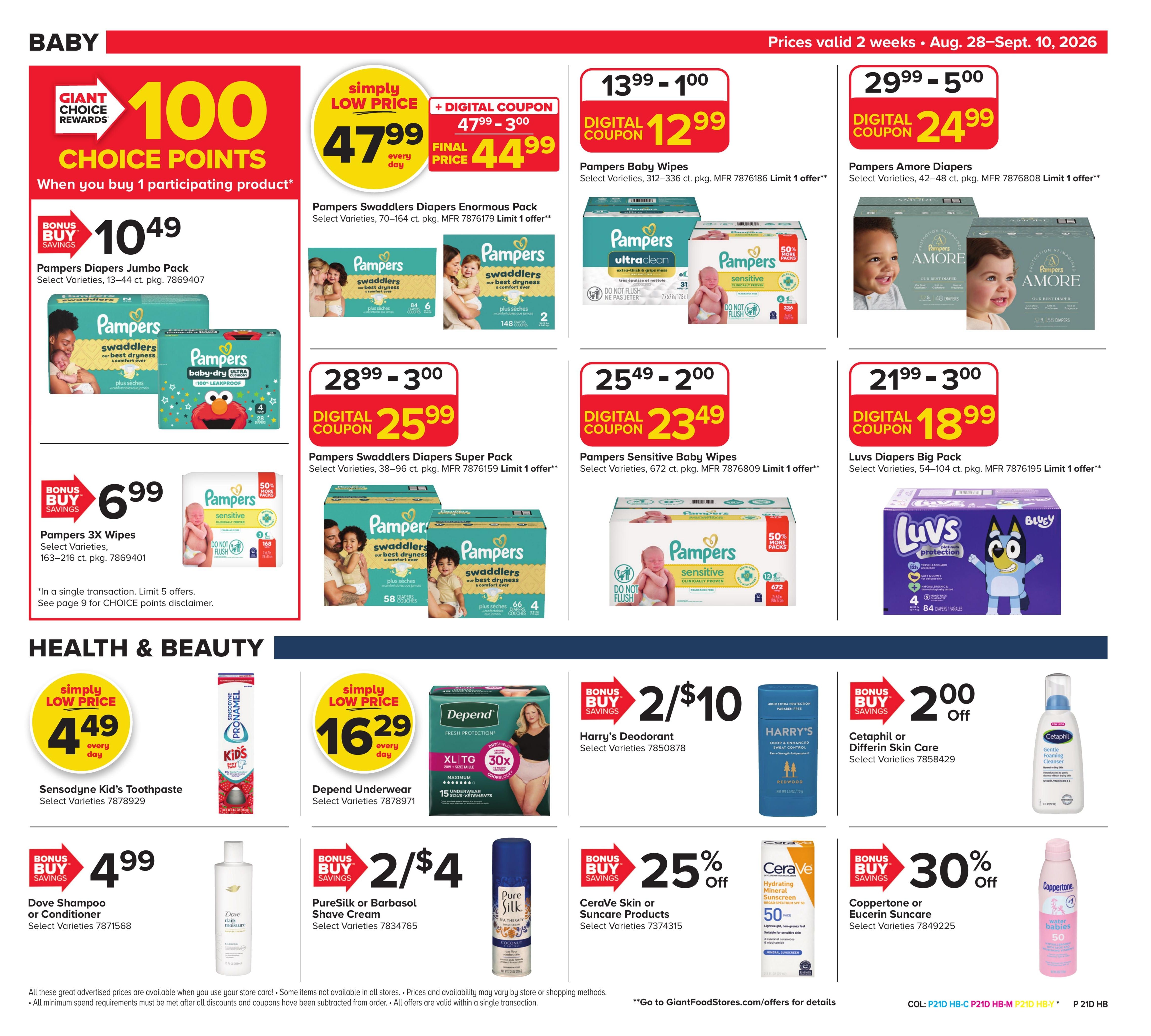 Giant Food Stores (Barrington Area, NJ) Weekly Ad August 28 - September 10, 2026