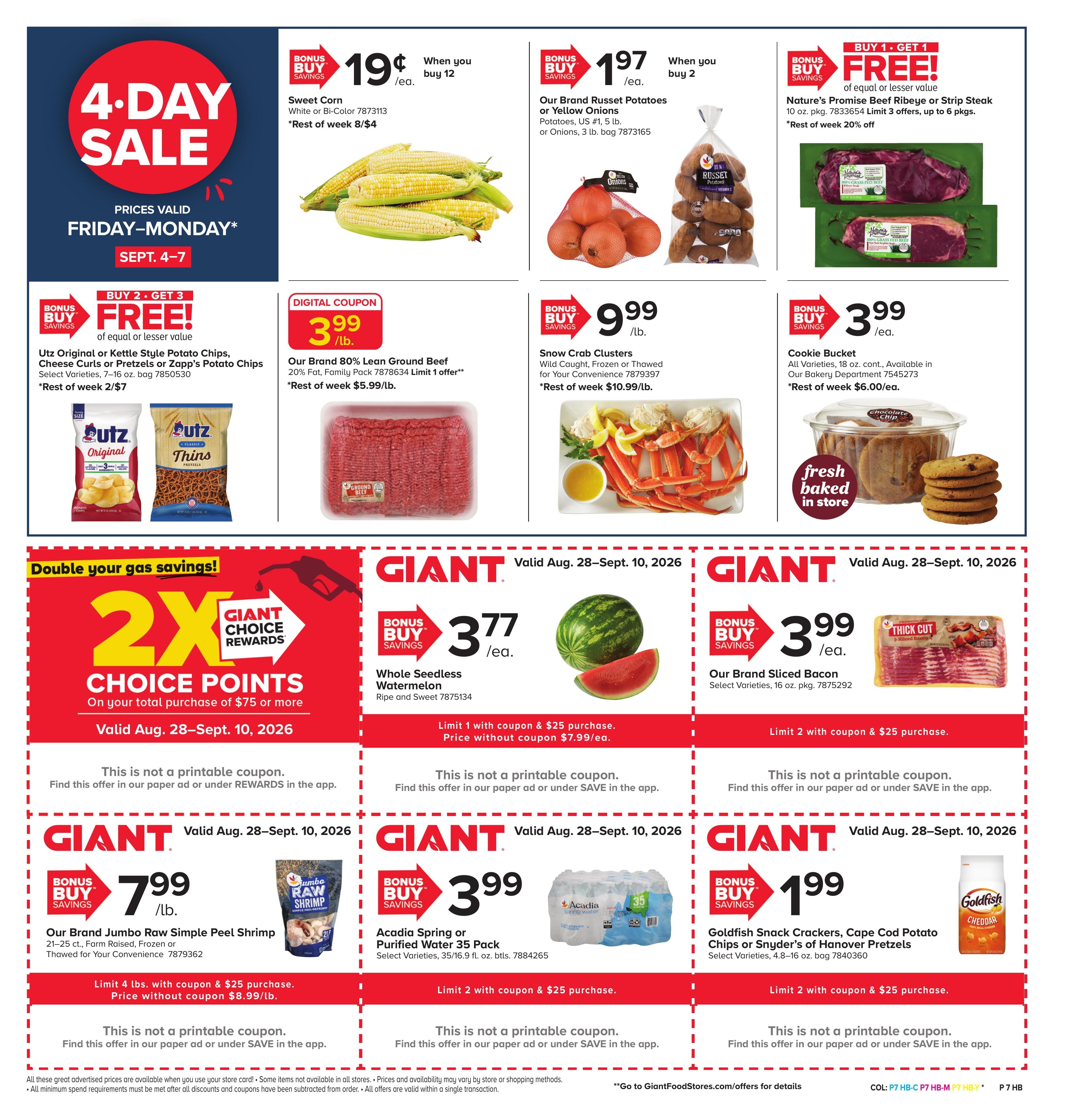 Giant Food Stores (Barrington Area, NJ) Weekly Ad August 28 - September 10, 2026