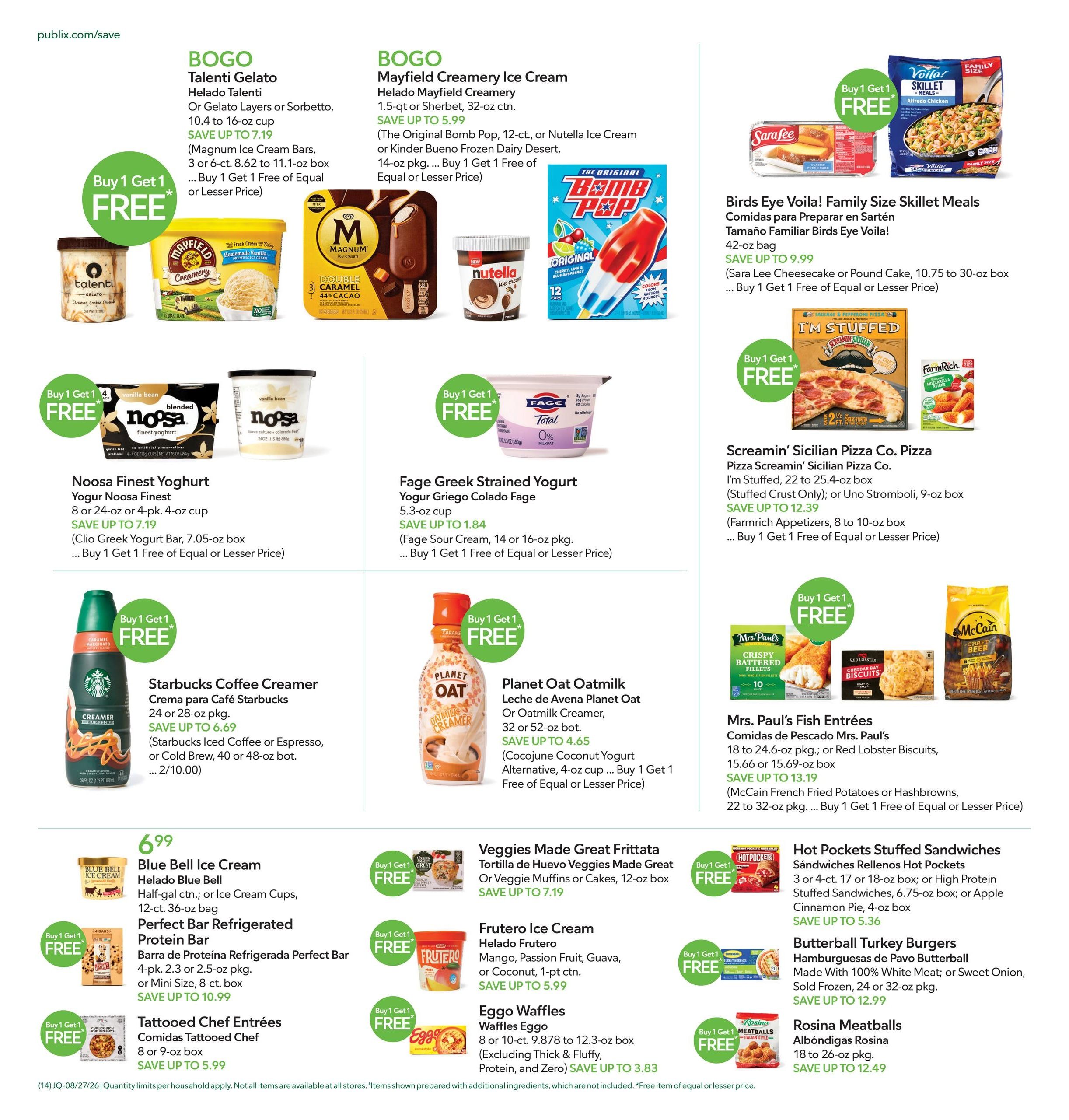 Publix (Saint Augustine–Jacksonville Area, FL–GA) Anuncio Semanal Español Weekly Ad August 27 - September 2, 2026