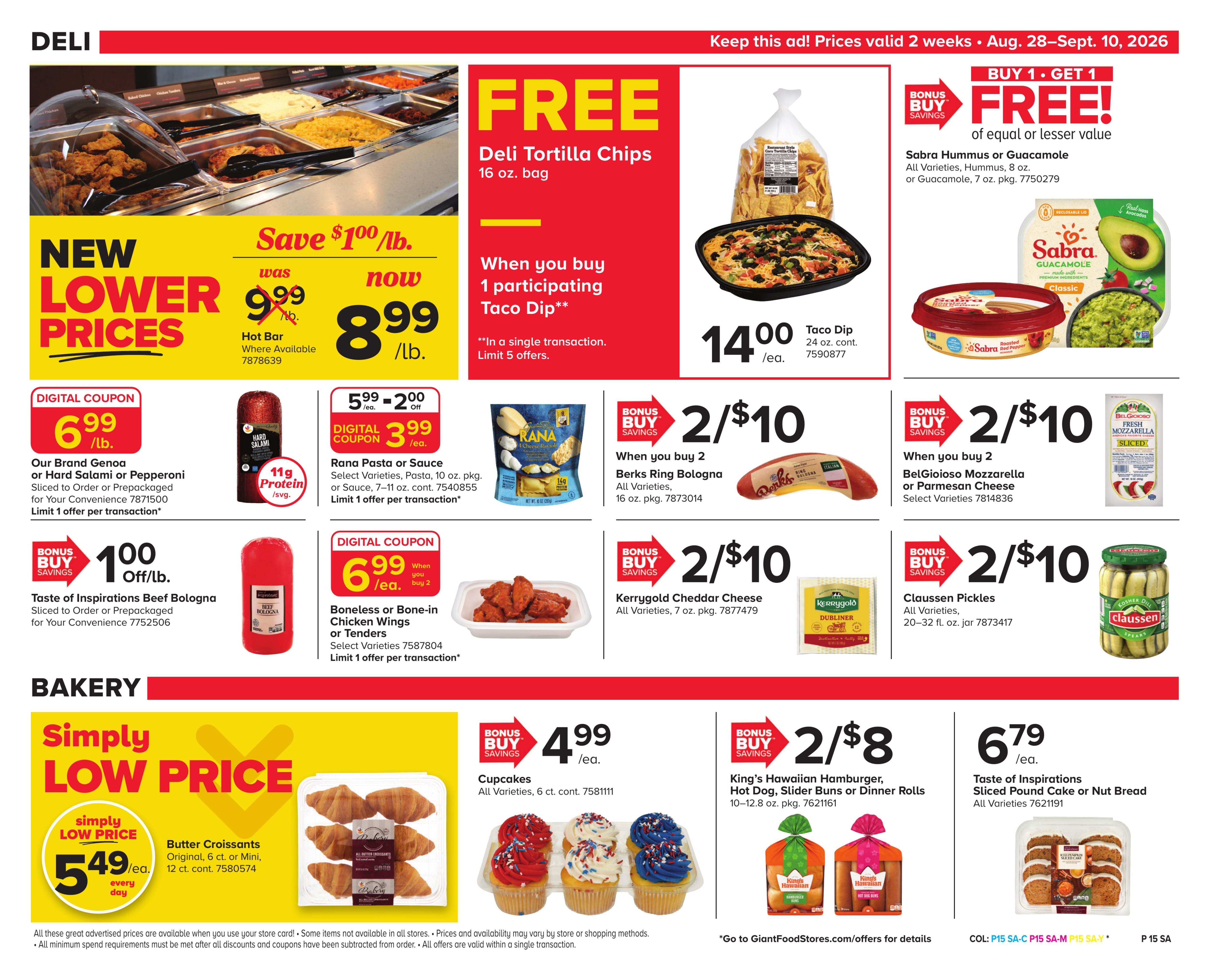 Giant Food Stores (Williamsport Area, PA) Weekly Ad August 28 - September 10, 2026