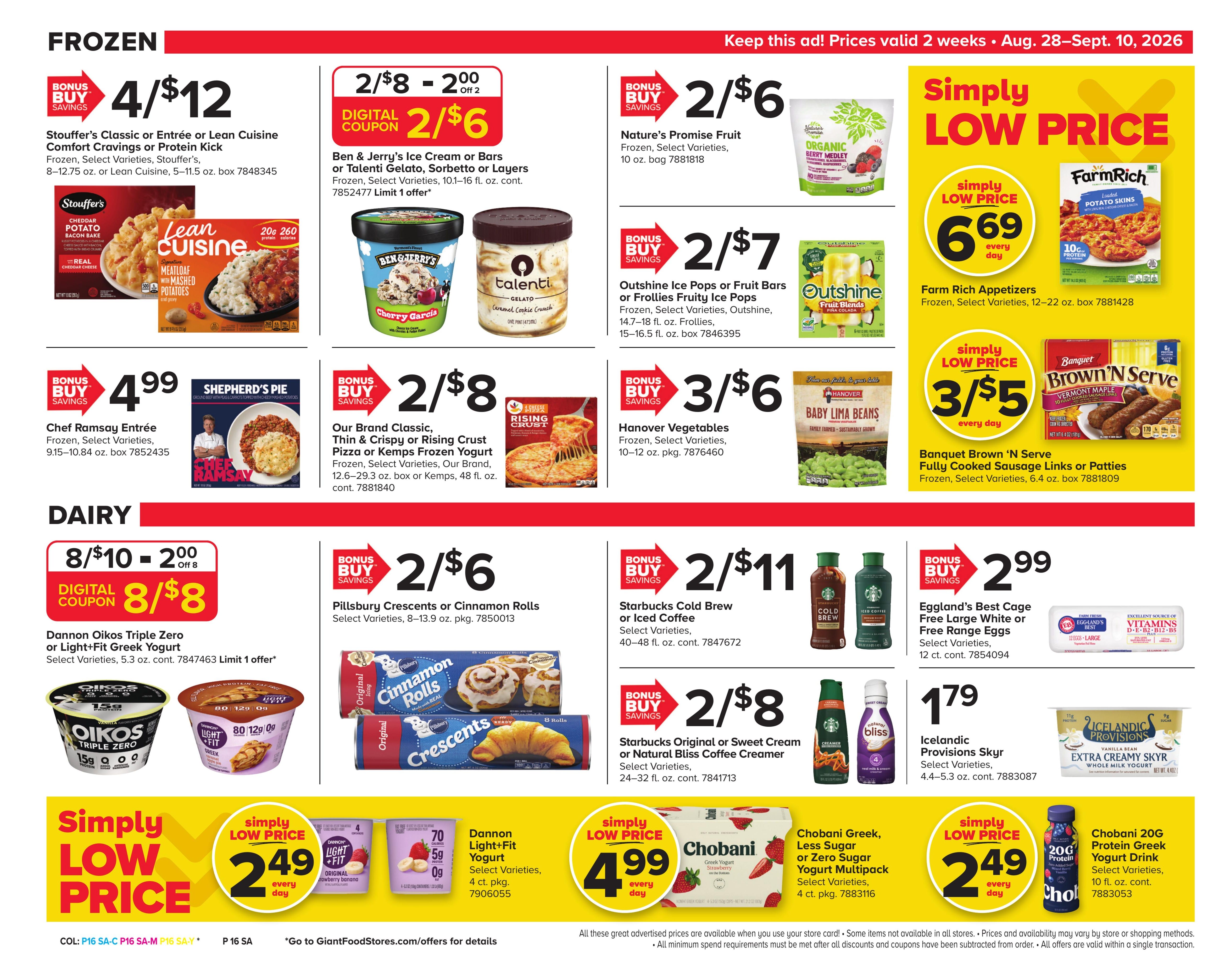 Giant Food Stores (Williamsport Area, PA) Weekly Ad August 28 - September 10, 2026