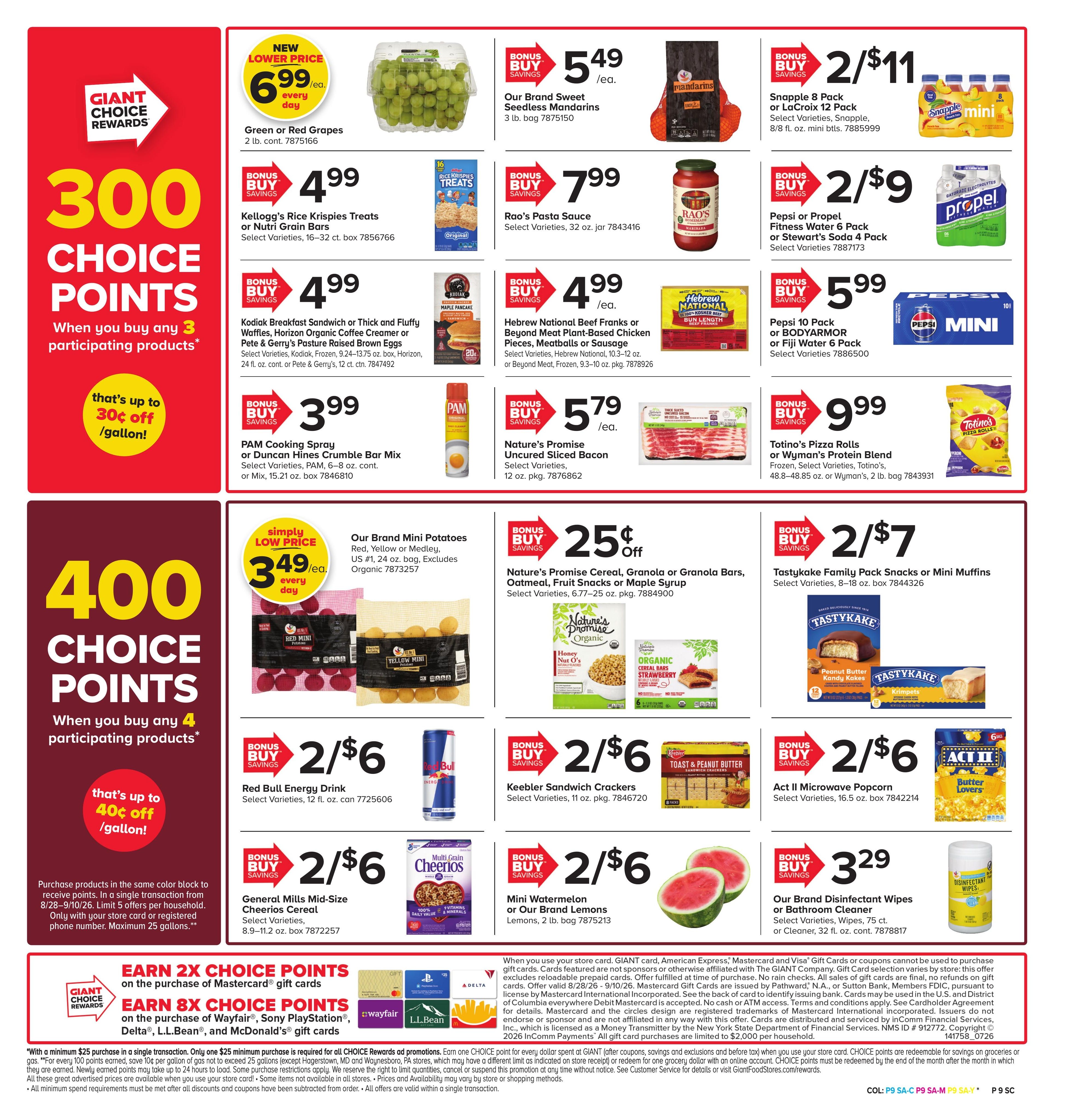 Giant Food Stores (Williamsport Area, PA) Weekly Ad August 28 - September 10, 2026