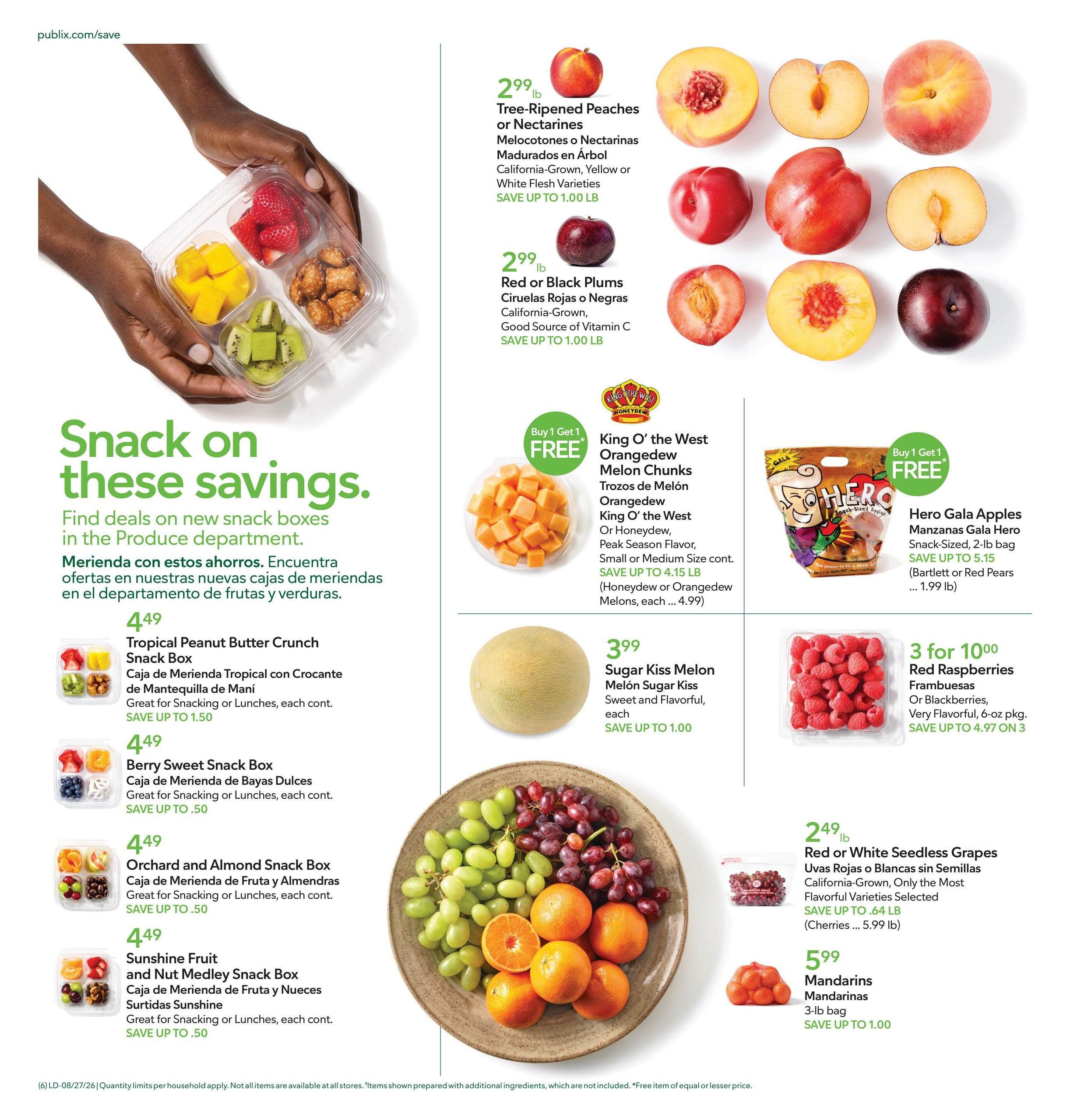 Publix (Cape Coral Area, FL) Anuncio Semanal Español Weekly Ad August 27 - September 2, 2026