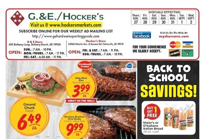 Hocker's Markets (Bethany Beach and Clarksville, DE) Weekly Ad August 27 - September 2, 2026
