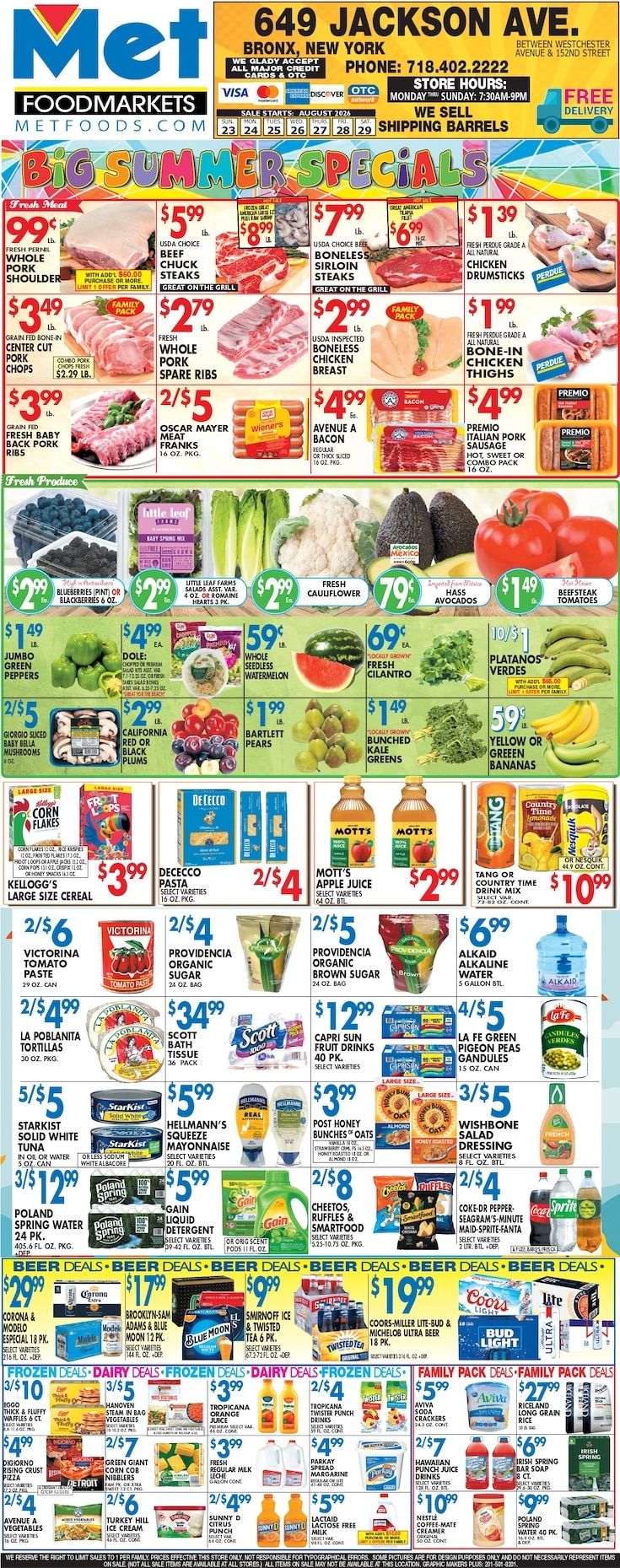 Met Foodmarkets (Bronx, NY) Weekly Ad August 23 - 29, 2026