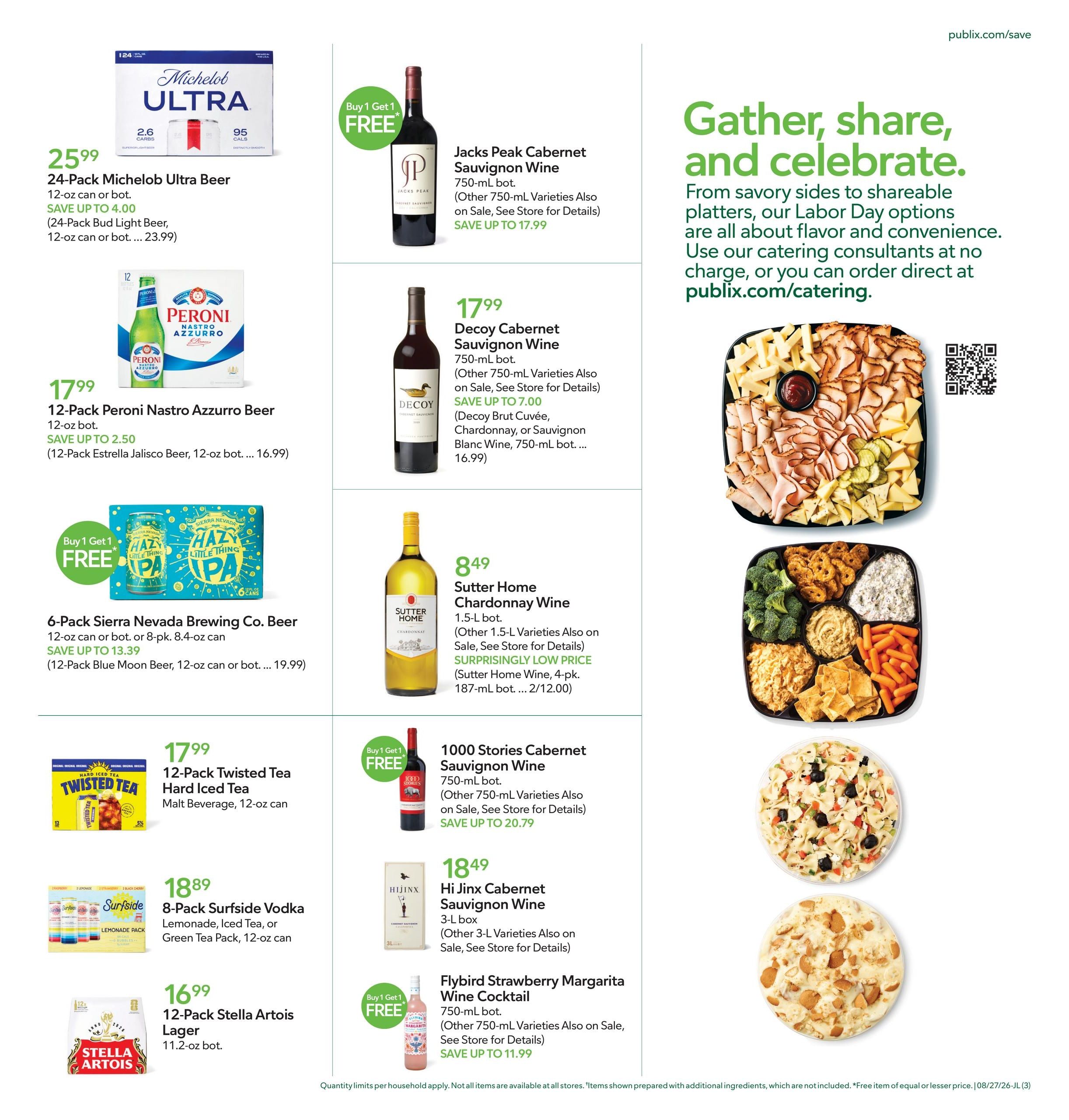 Publix (Jacksonville-Tallahassee Area, FL) Weekly Ad August 27 - September 2, 2026