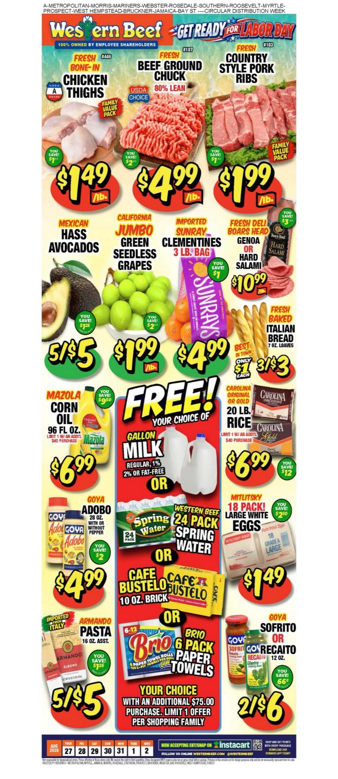 Western Beef (New York–Bayonne Area, NJ–NY) Weekly Ad August 27 - September 2, 2026