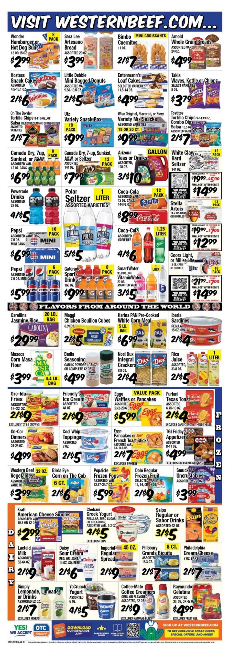 Western Beef (New York–Bayonne Area, NJ–NY) Weekly Ad August 27 - September 2, 2026