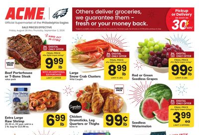 Acme Markets (Barrington Area, NJ) Weekly Ad August 28 - September 3, 2026