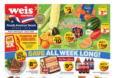 Weis Markets (Winchester Area, VA) Weekly Ad August 27 - September 2, 2026