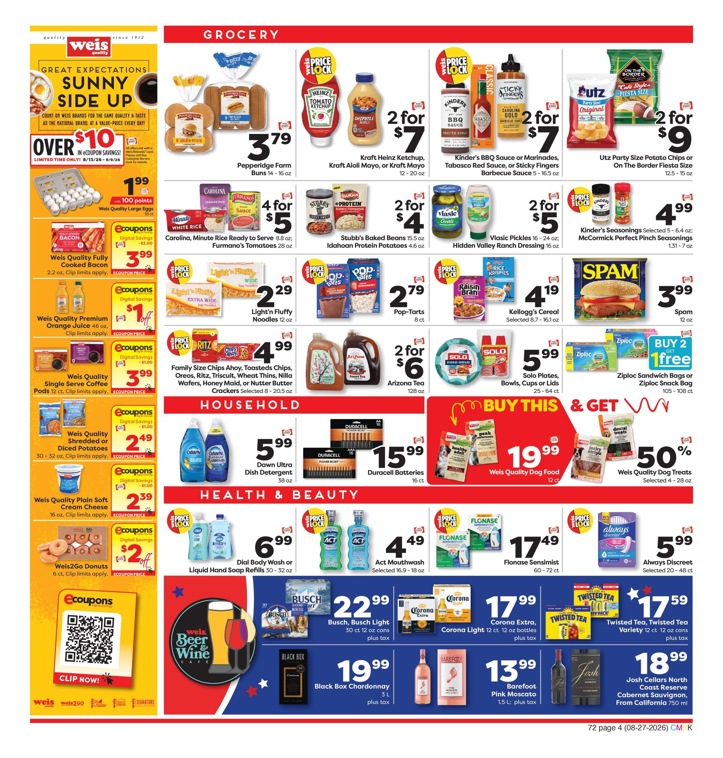 Weis Markets (Winchester Area, VA) Weekly Ad August 27 - September 2, 2026