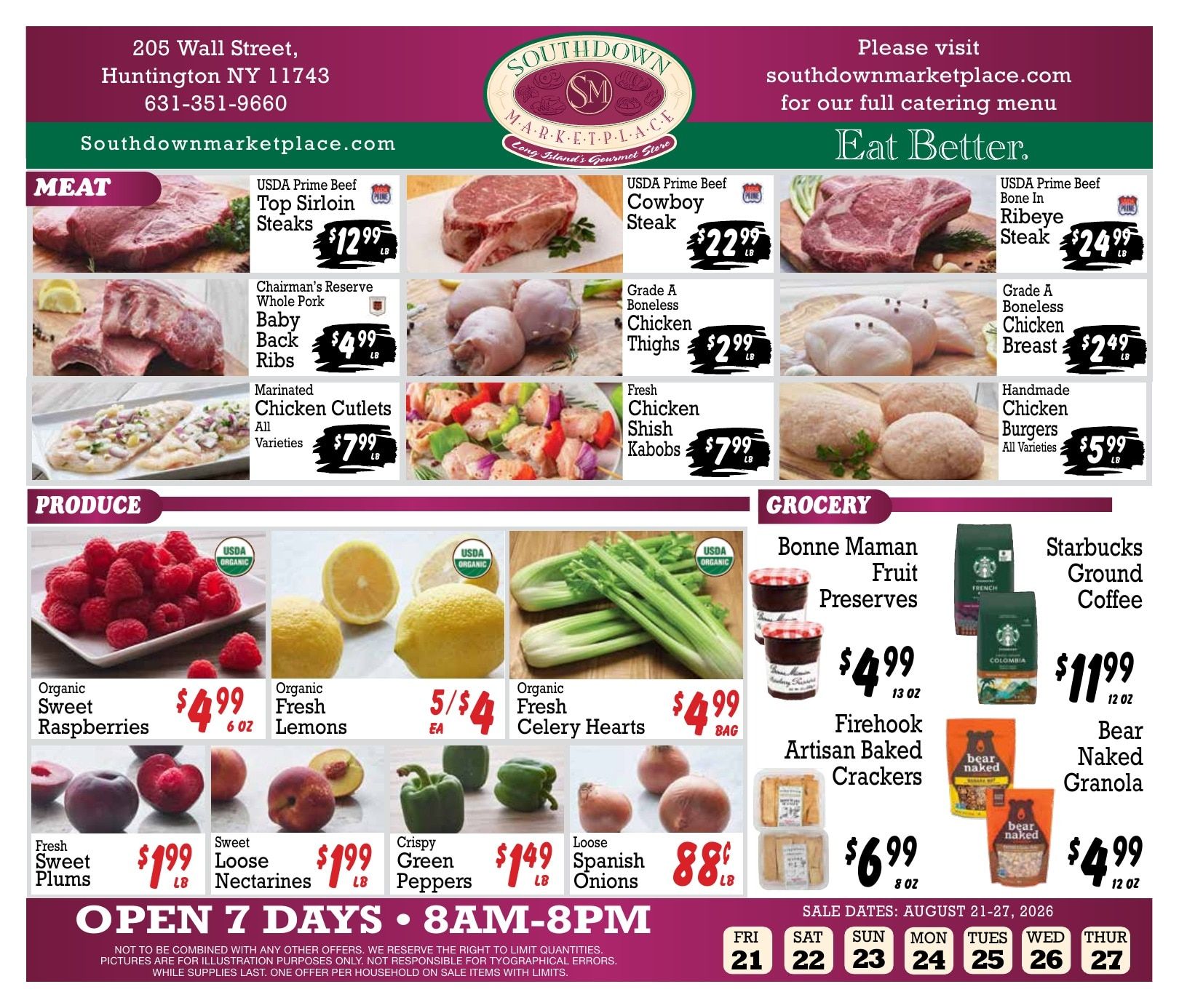 Southdown Marketplace (Huntington, NY) Weekly Ad August 21 - 27, 2026