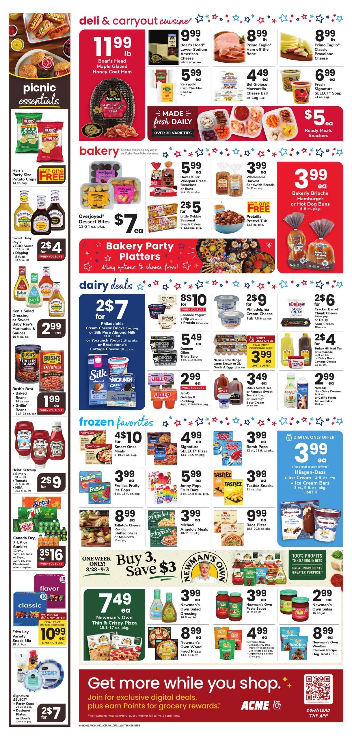 Acme Markets (Waterbury Area, CT) Weekly Ad August 28 - September 3, 2026