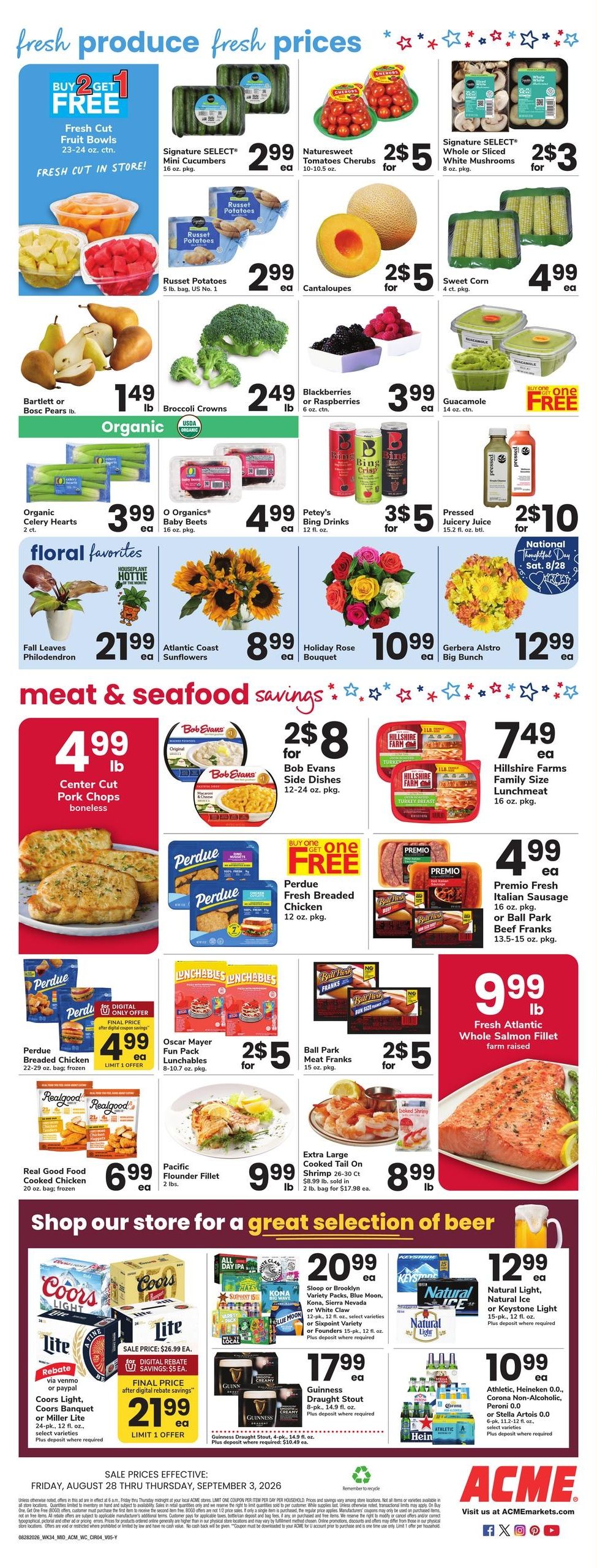 Acme Markets (Waterbury Area, CT) Weekly Ad August 28 - September 3, 2026