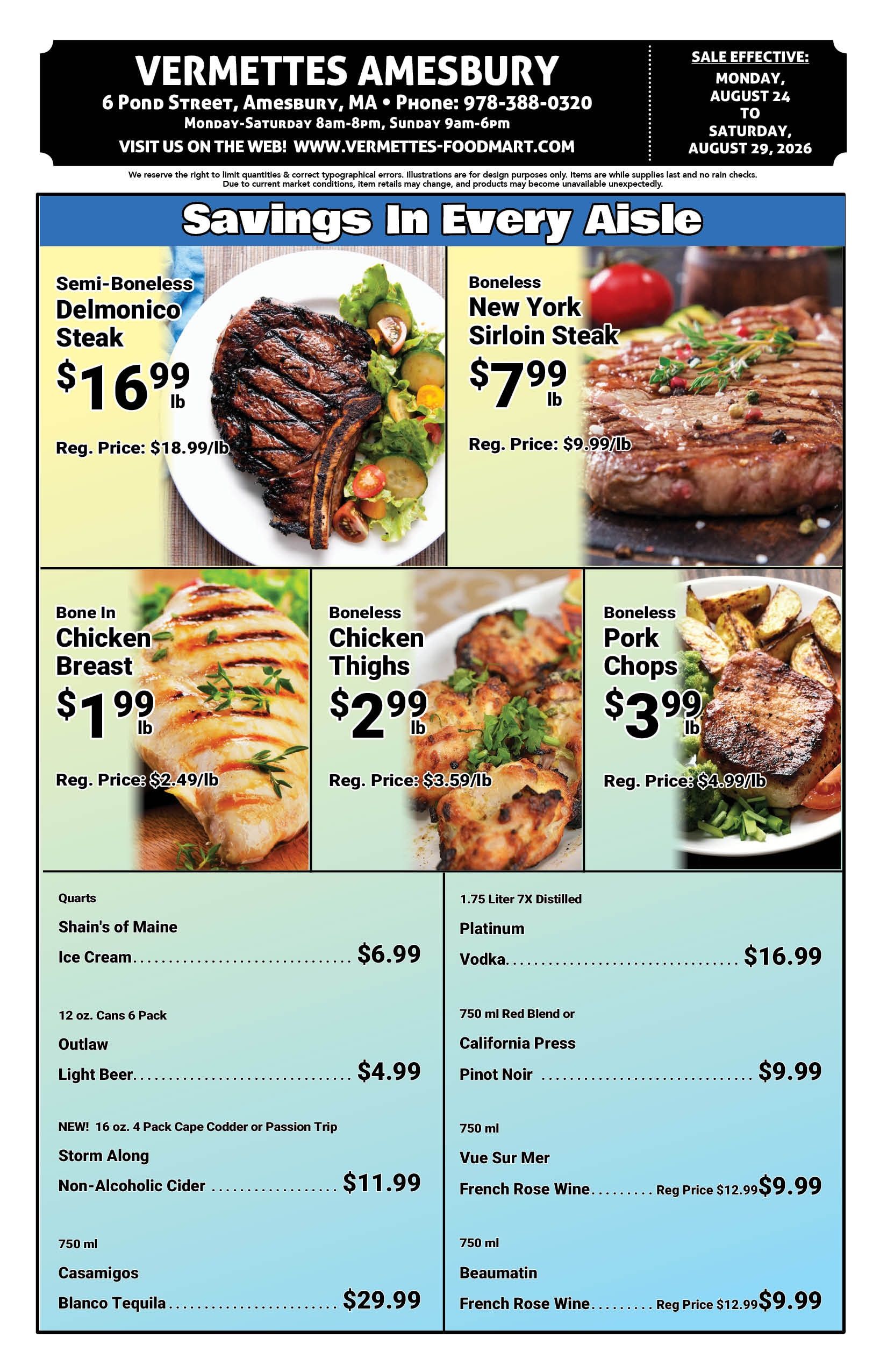 Vermette's Market Weekly Ad August 24 - 29, 2026