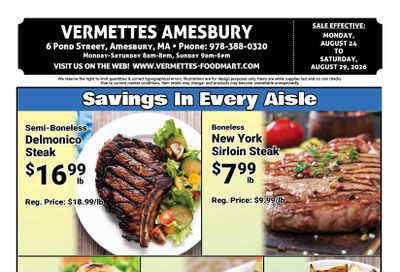 Vermette's Market Weekly Ad August 24 - 29, 2026