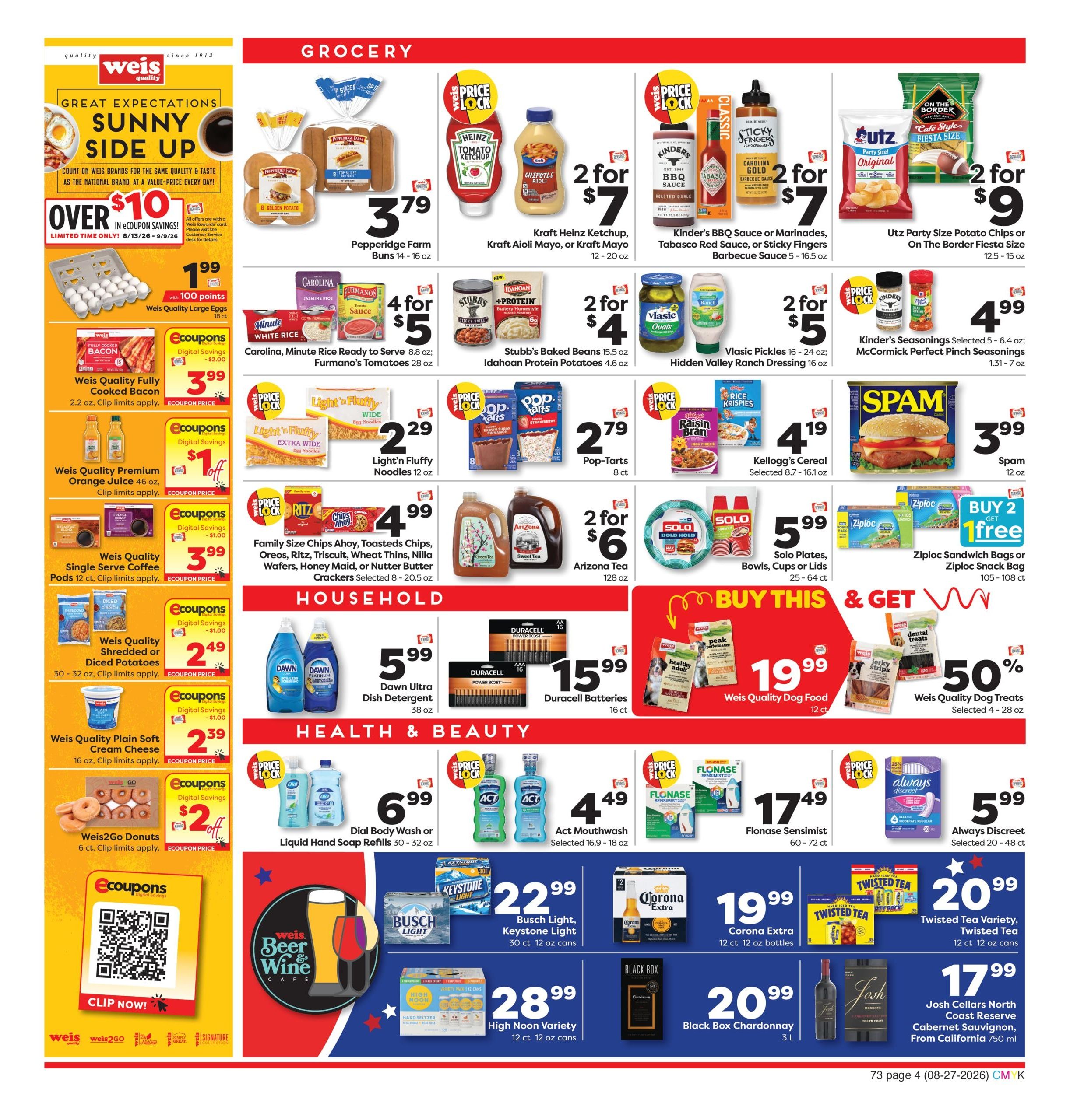 Weis Markets (Lignum–Stevensburg Area, VA) Weekly Ad August 27 - September 2, 2026