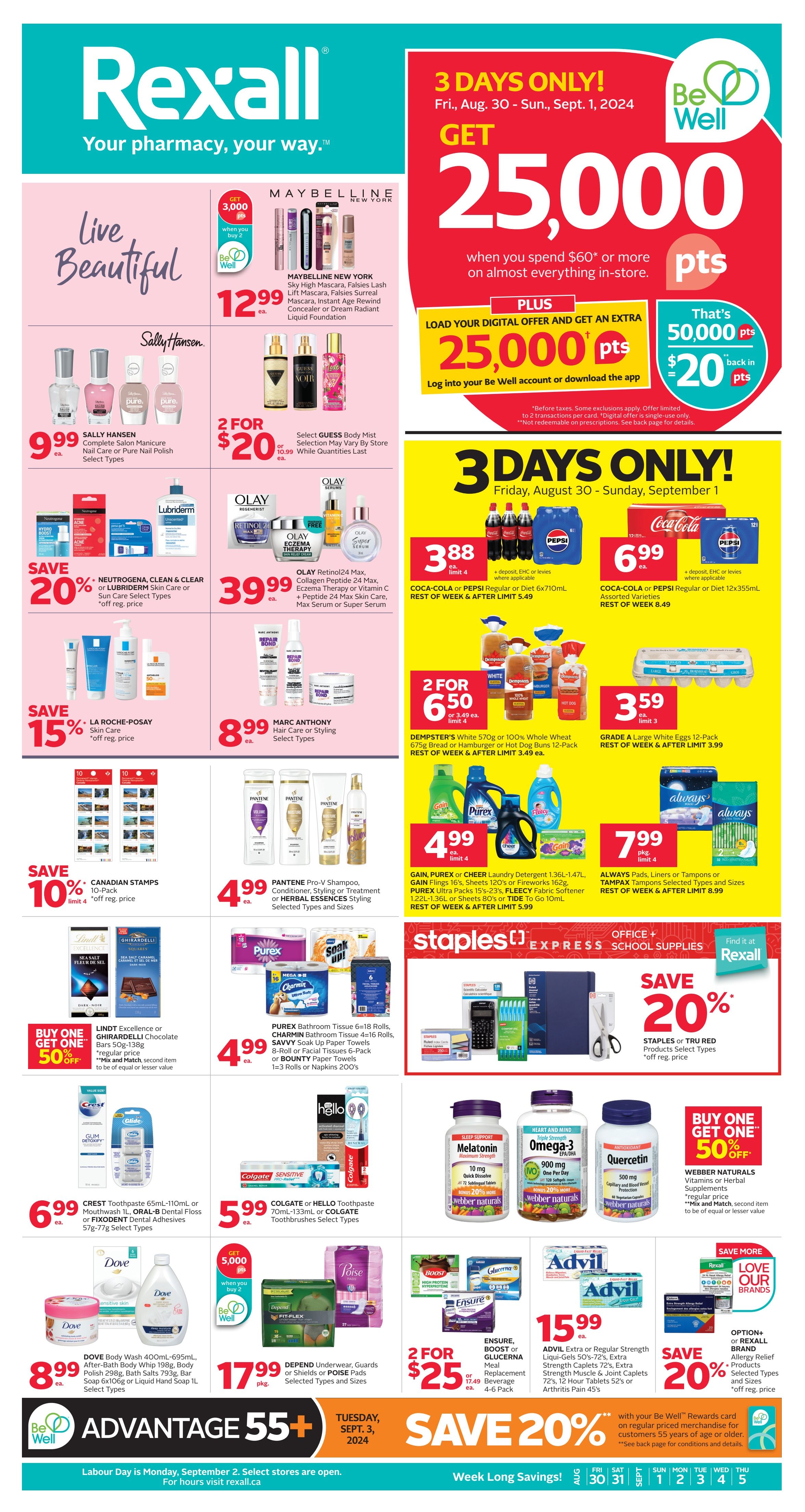 Rexall (AB, SK) Flyer August 28 to September 3