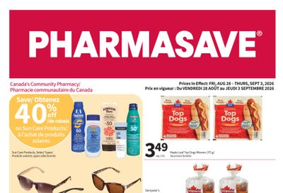 Pharmasave (NB) Flyer August 28 to September 3