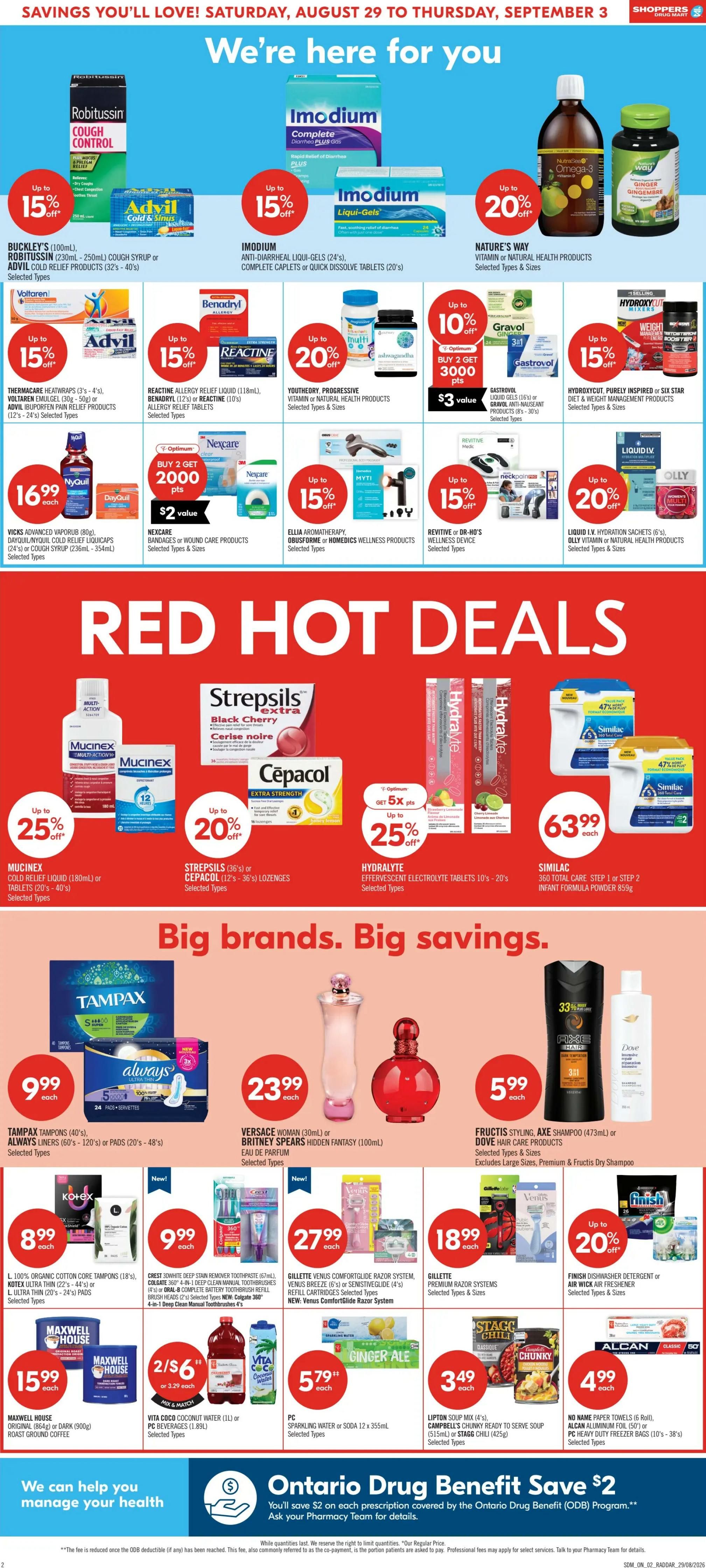 Shoppers Drug Mart (ON) Flyer August 29 to September 3