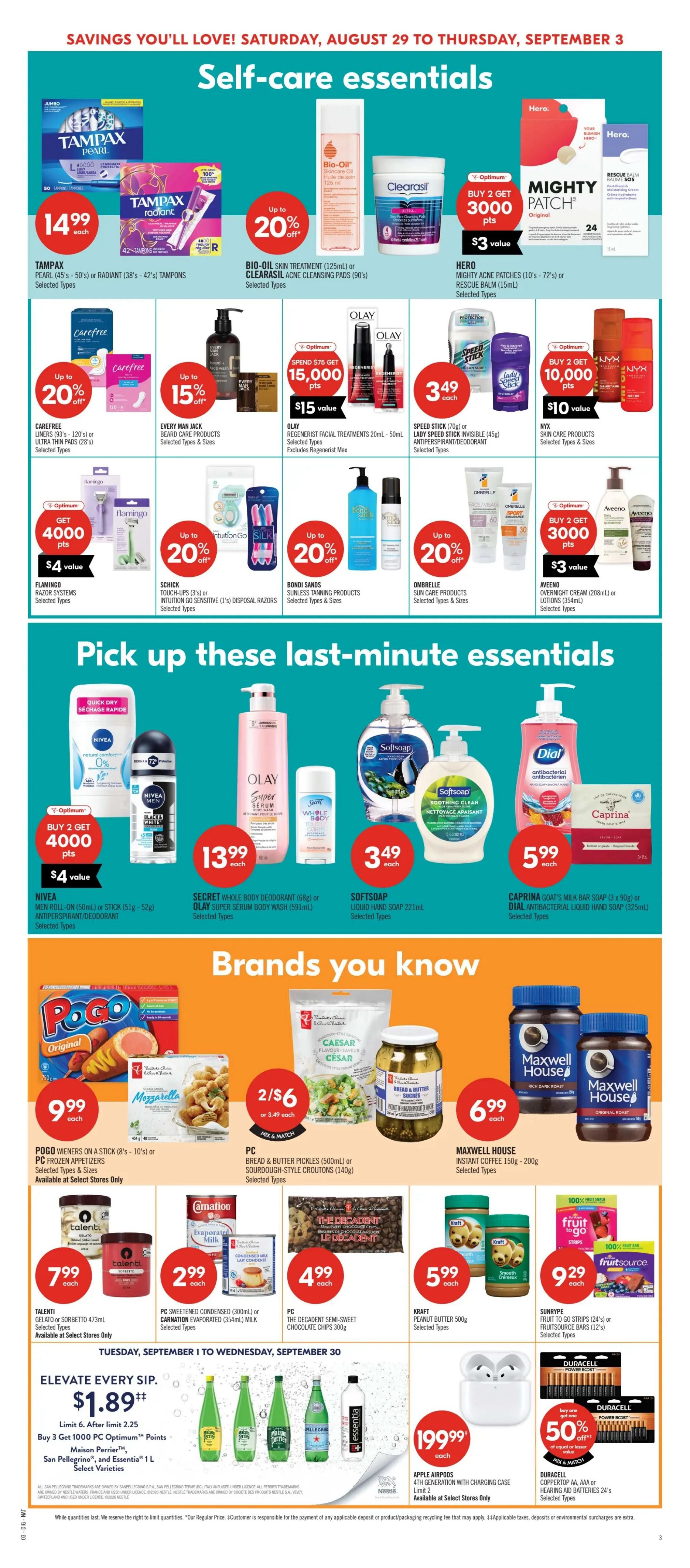 Shoppers Drug Mart (ON) Flyer August 29 to September 3