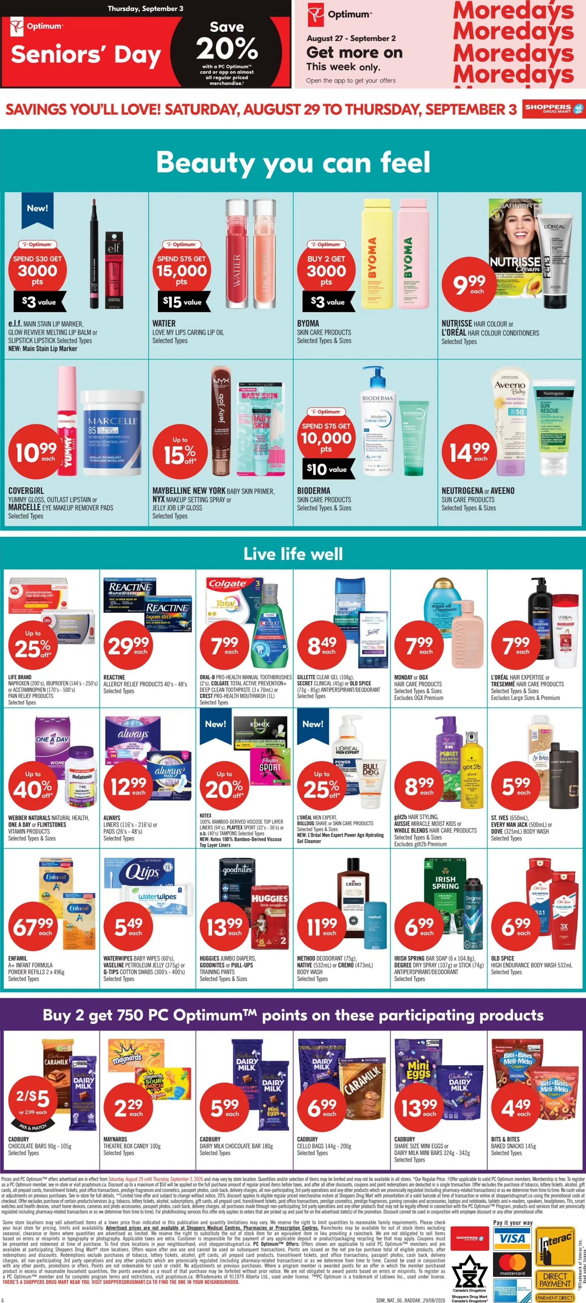 Shoppers Drug Mart (ON) Flyer August 29 to September 3