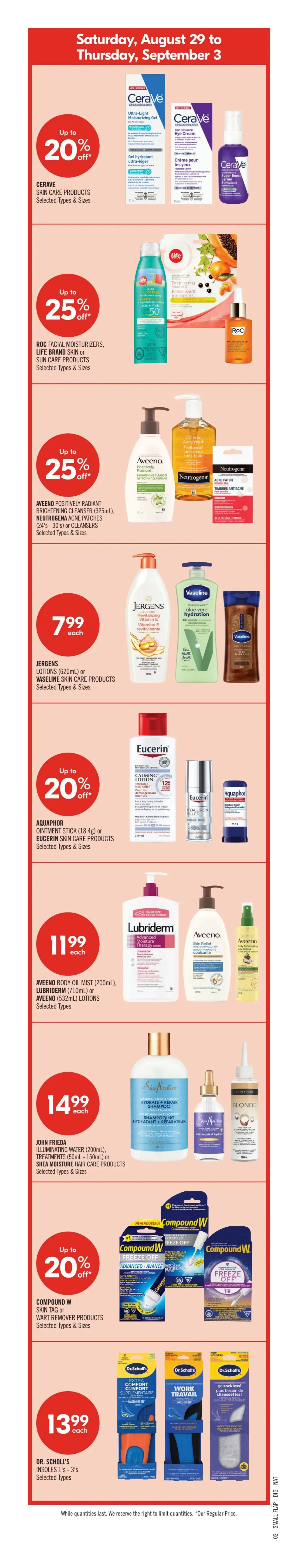 Shoppers Drug Mart (ON) Flyer August 29 to September 3