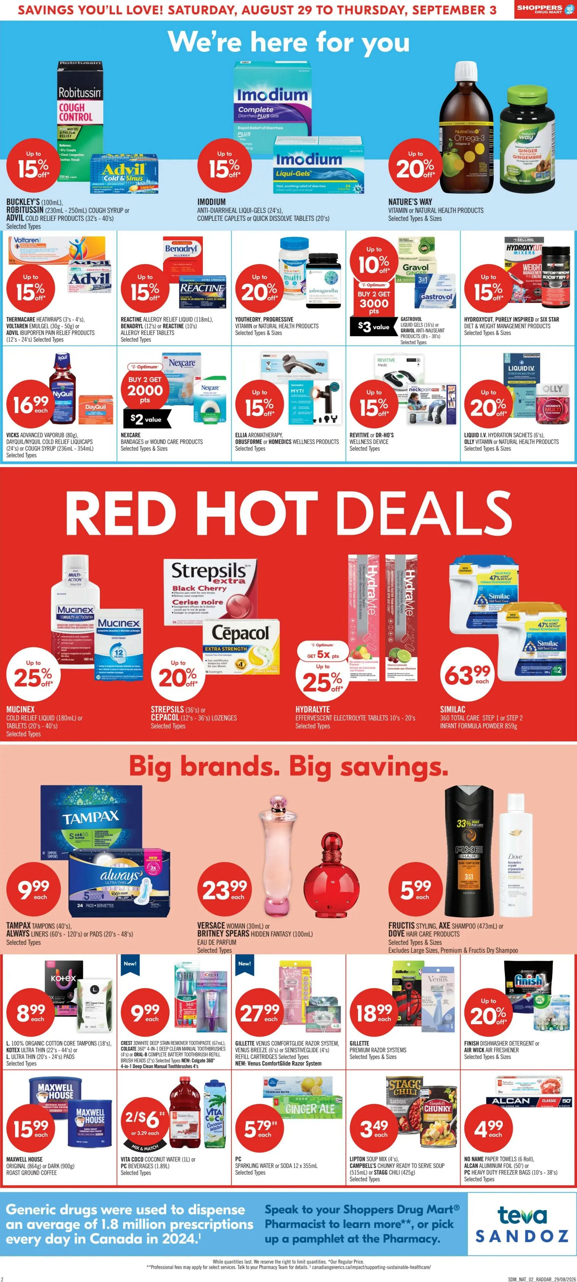 Shoppers Drug Mart (Atlantic) Flyer August 29 to September 3