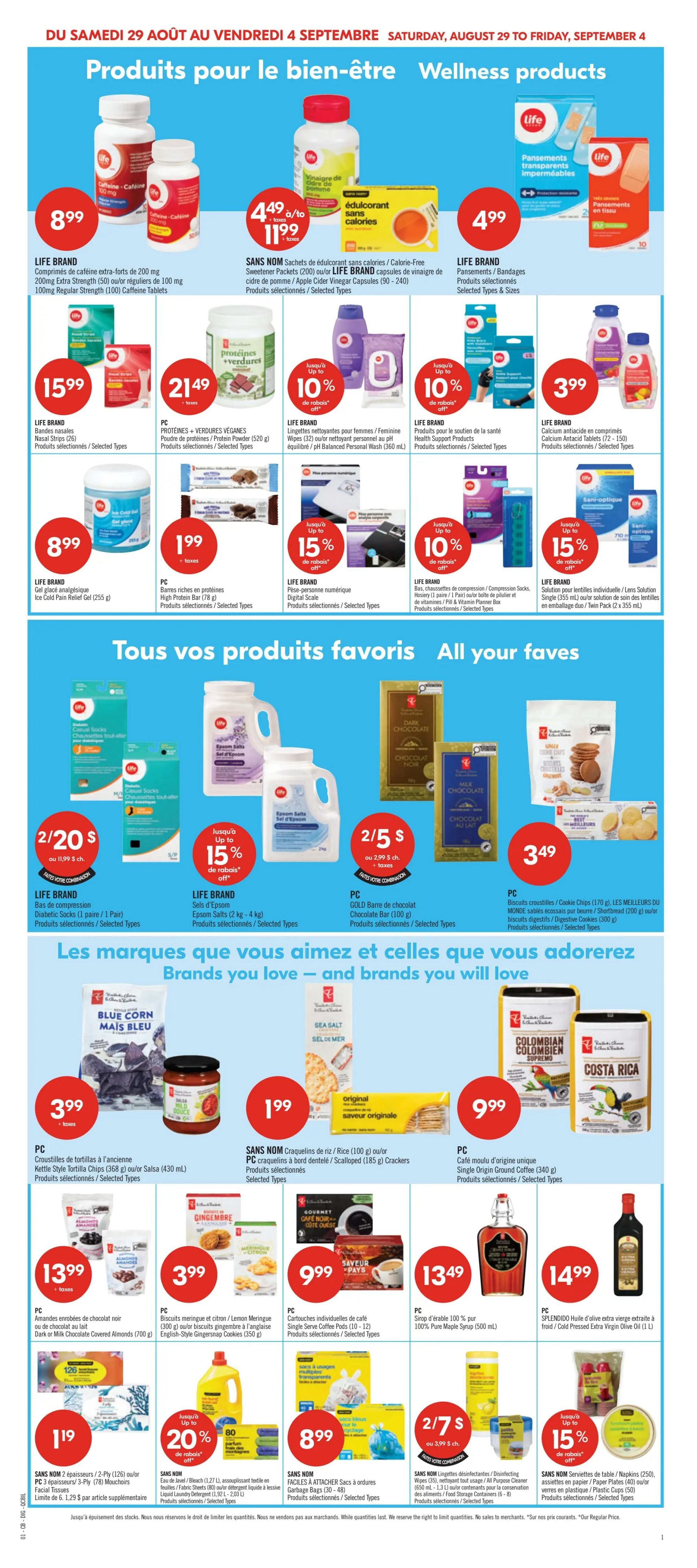 Pharmaprix Flyer August 29 to September 3