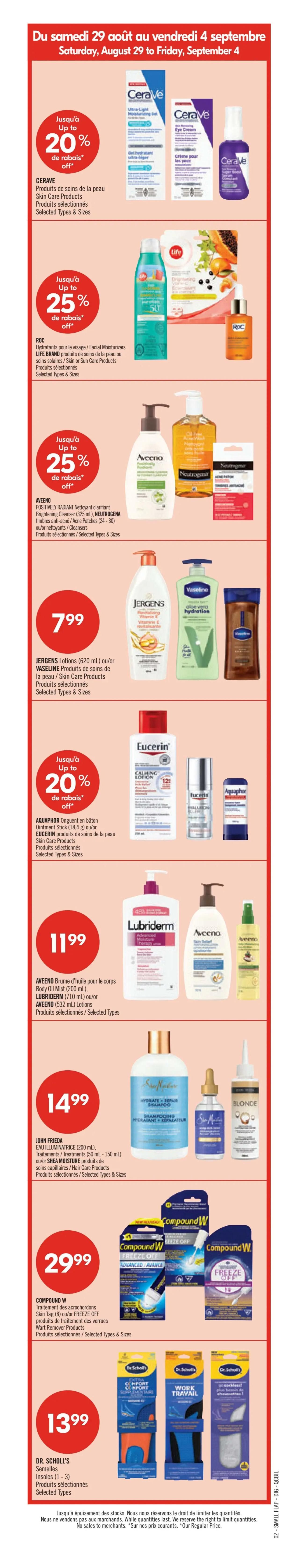 Pharmaprix Flyer August 29 to September 3