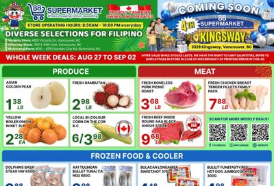 88 Supermarket Flyer August 27 to September 2