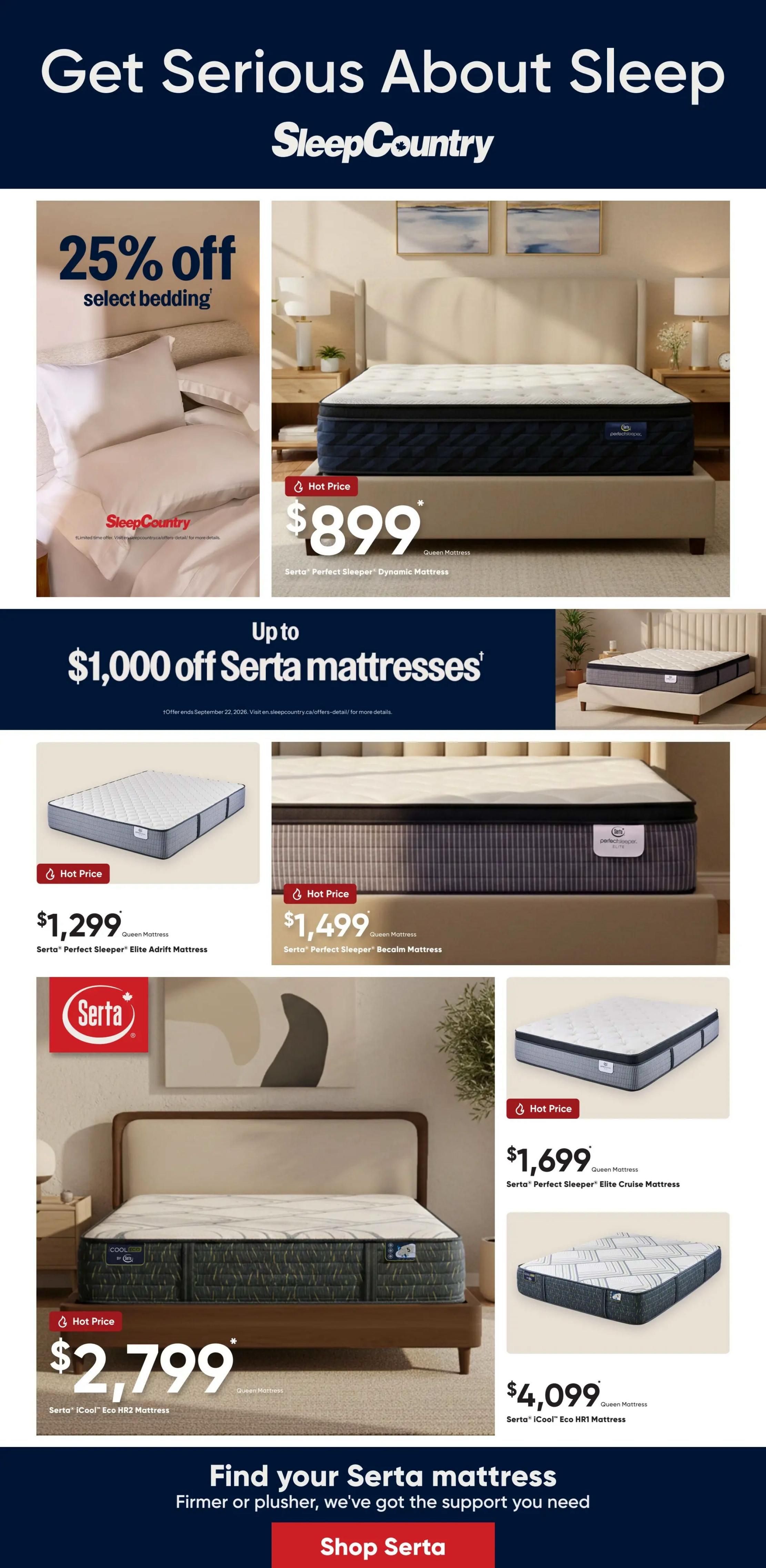 Sleep Country Flyer August 26 to September 1