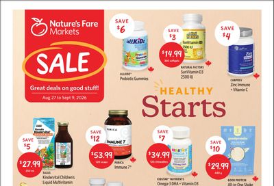 Nature's Fare Markets Flyer August 27 to September 9