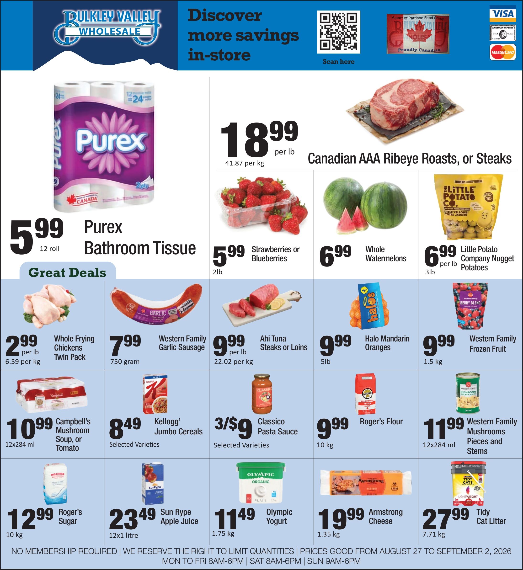 Bulkley Valley Wholesale Flyer August 27 to September 2
