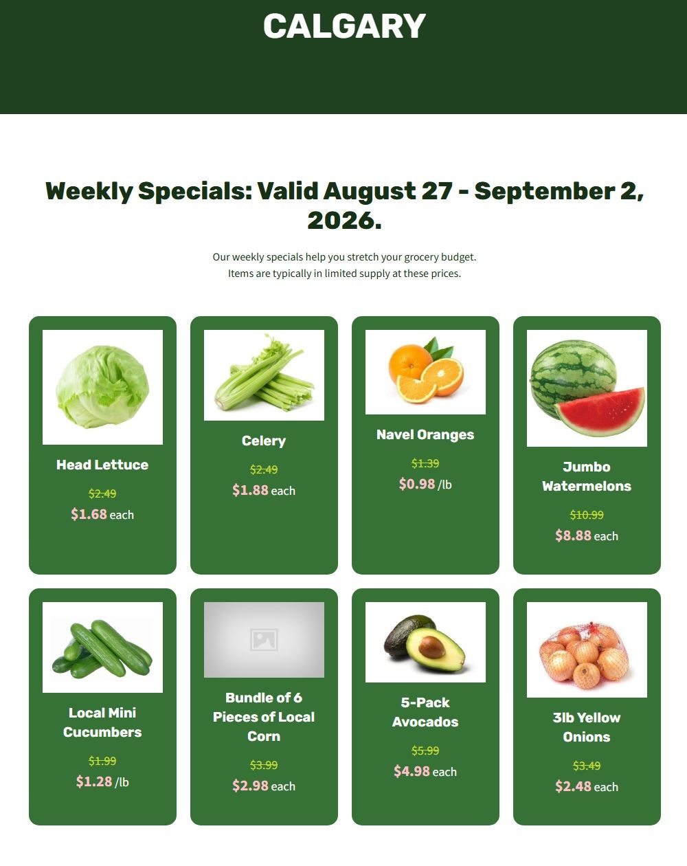 H&W Produce Flyer August 27 to September 2