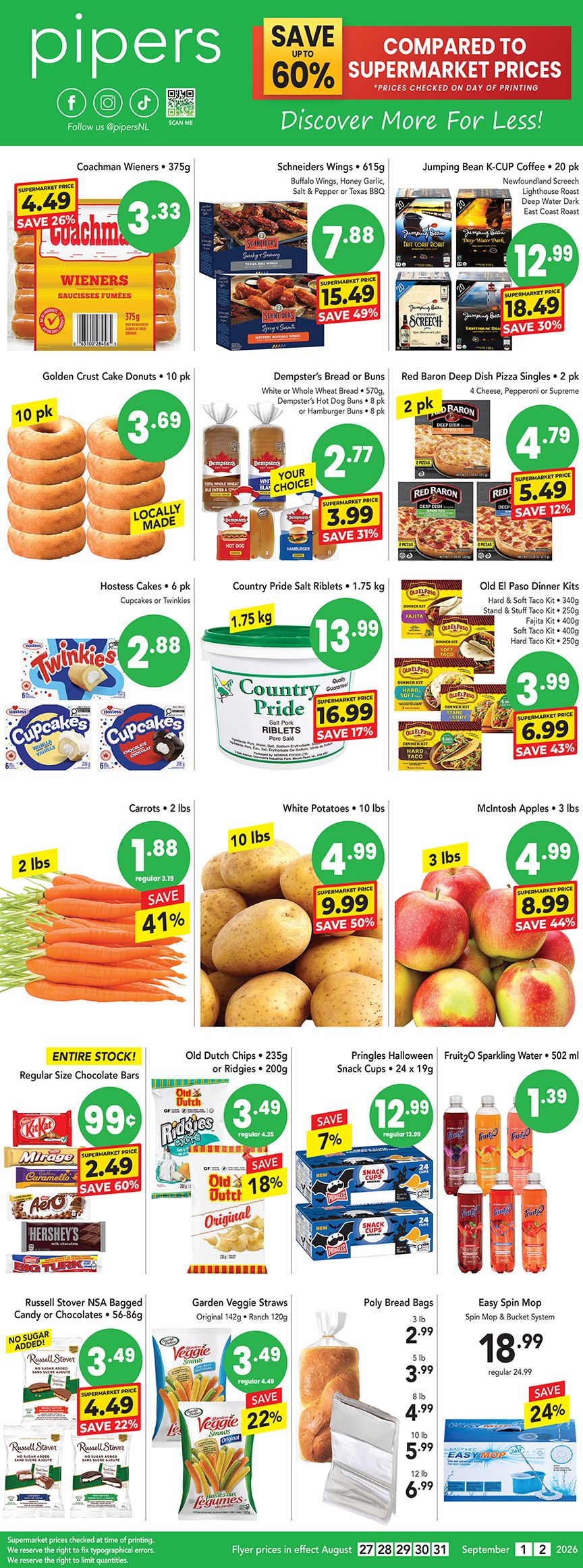 Pipers Superstore Flyer August 27 to September 2