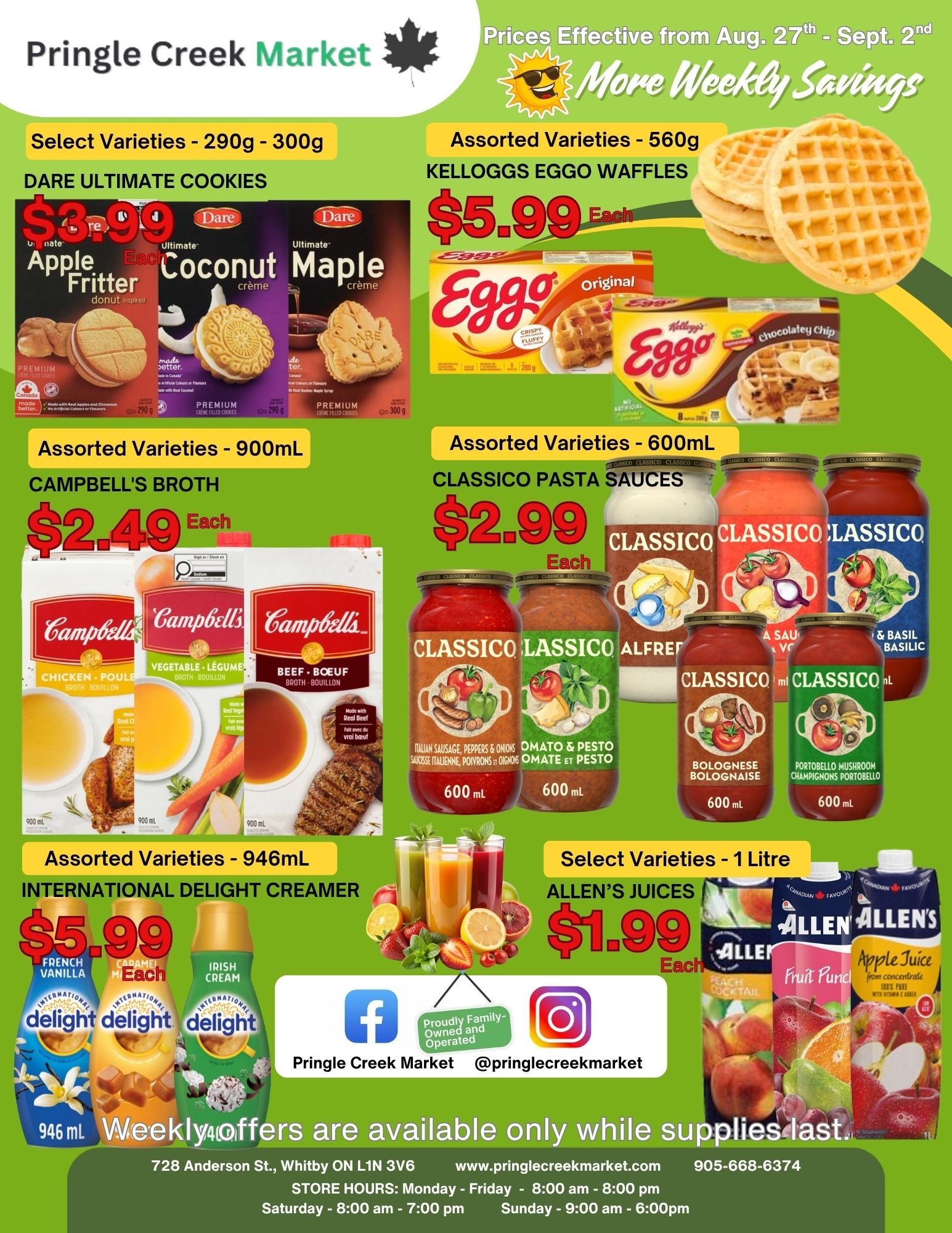 Pringle Creek Market Flyer August 27 to September 2