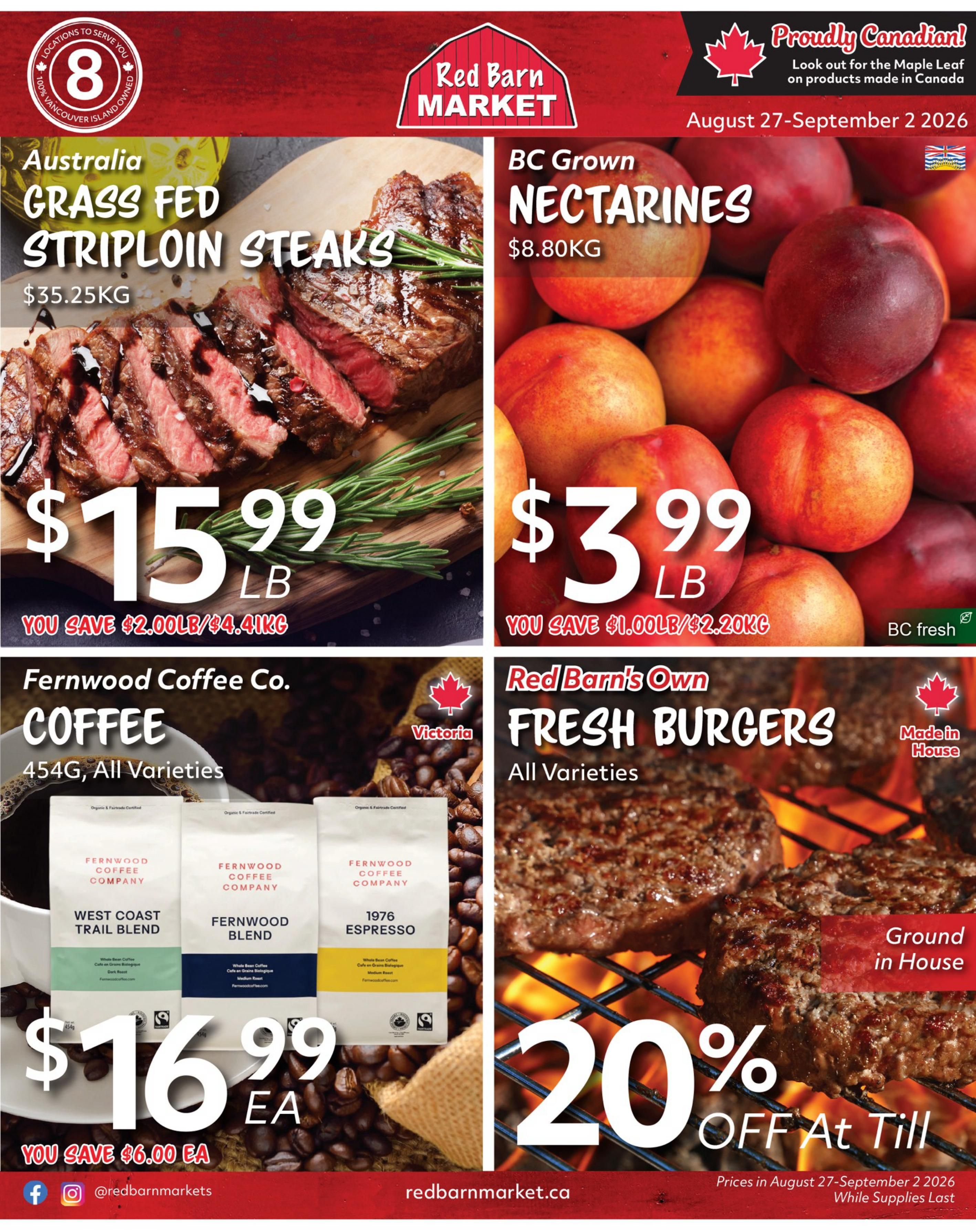 Red Barn Market Flyer August 27 to September 2