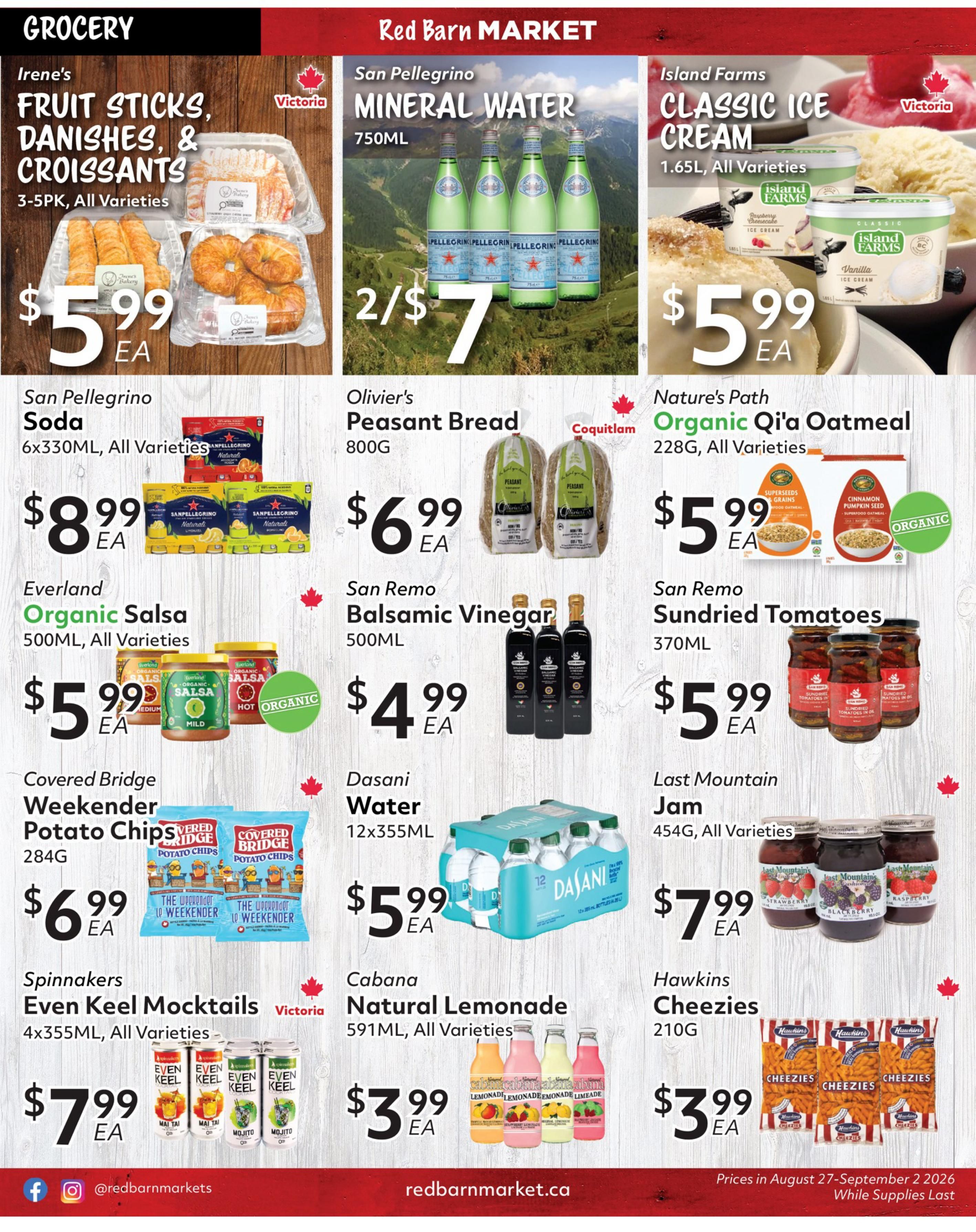 Red Barn Market Flyer August 27 to September 2