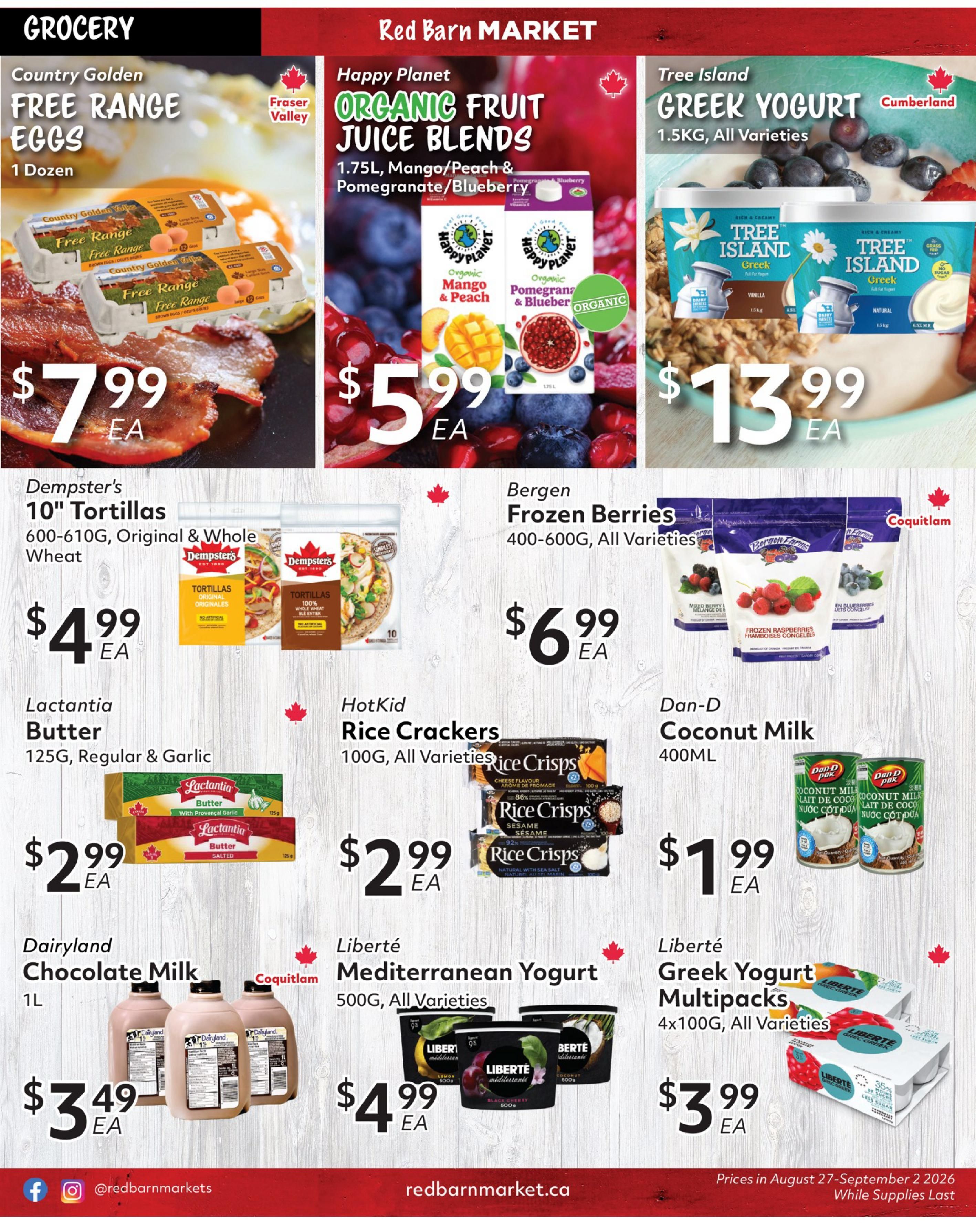 Red Barn Market Flyer August 27 to September 2