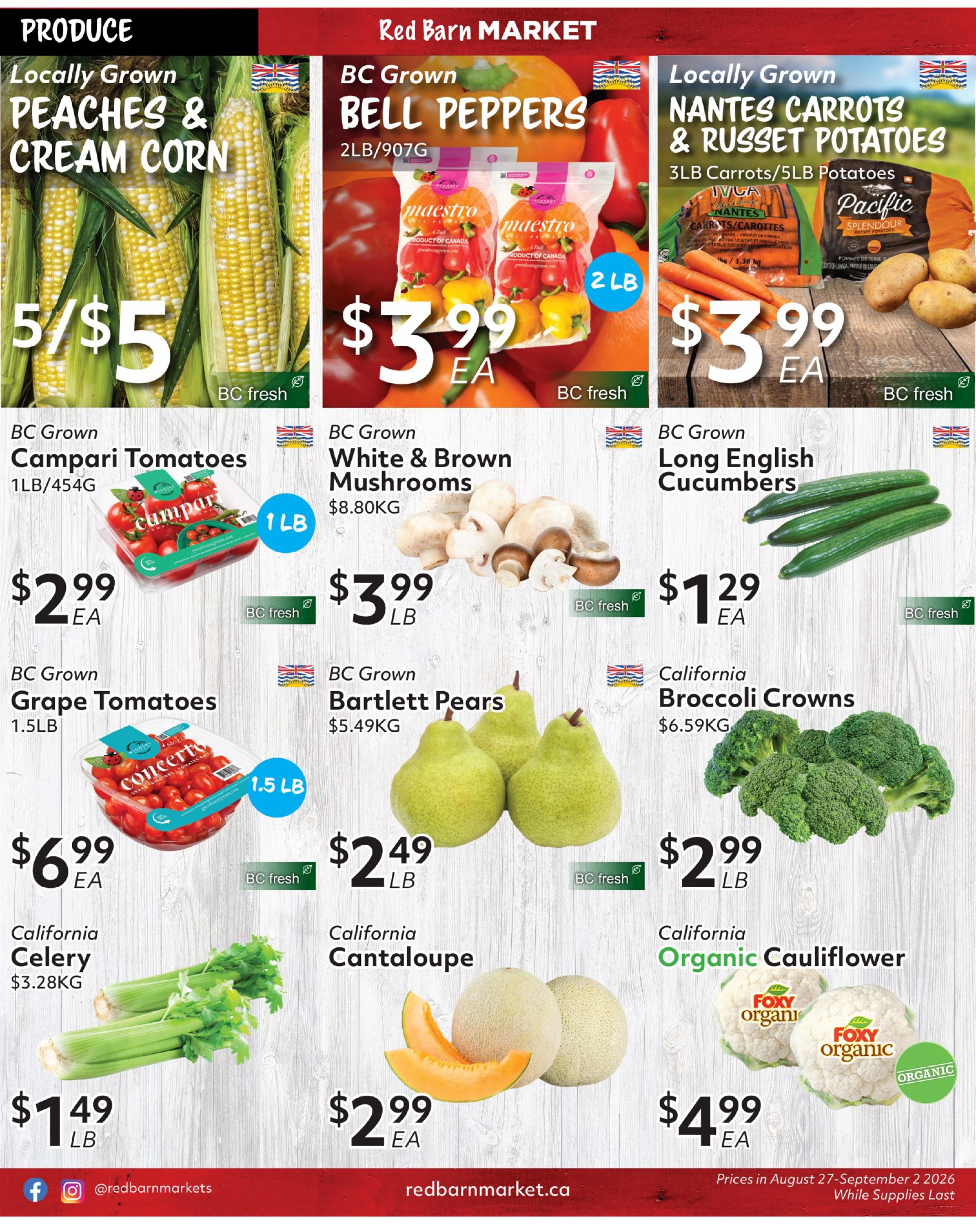 Red Barn Market Flyer August 27 to September 2