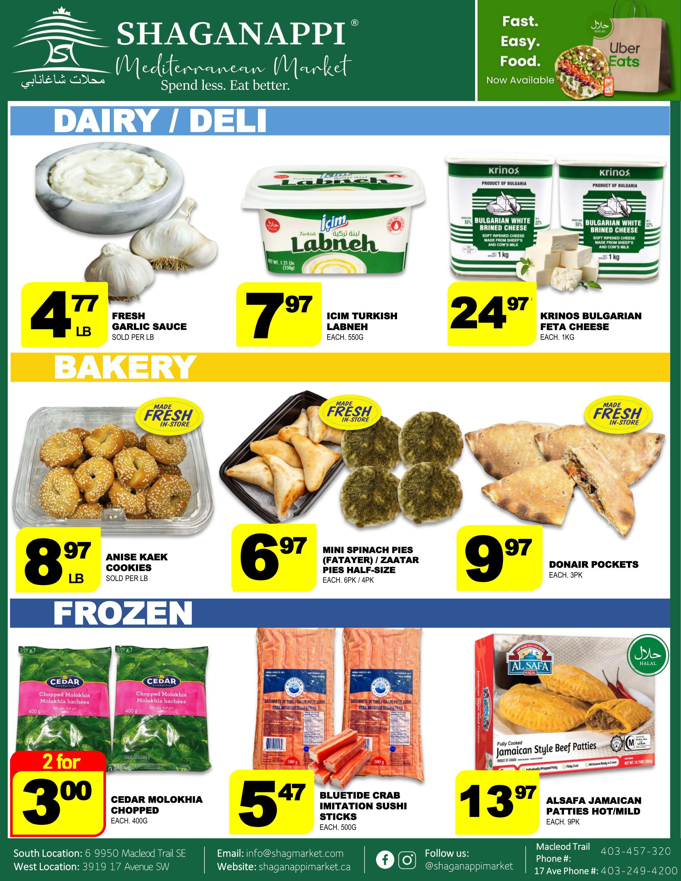Shaganappi Mediterranean Market Flyer August 27 to September 2