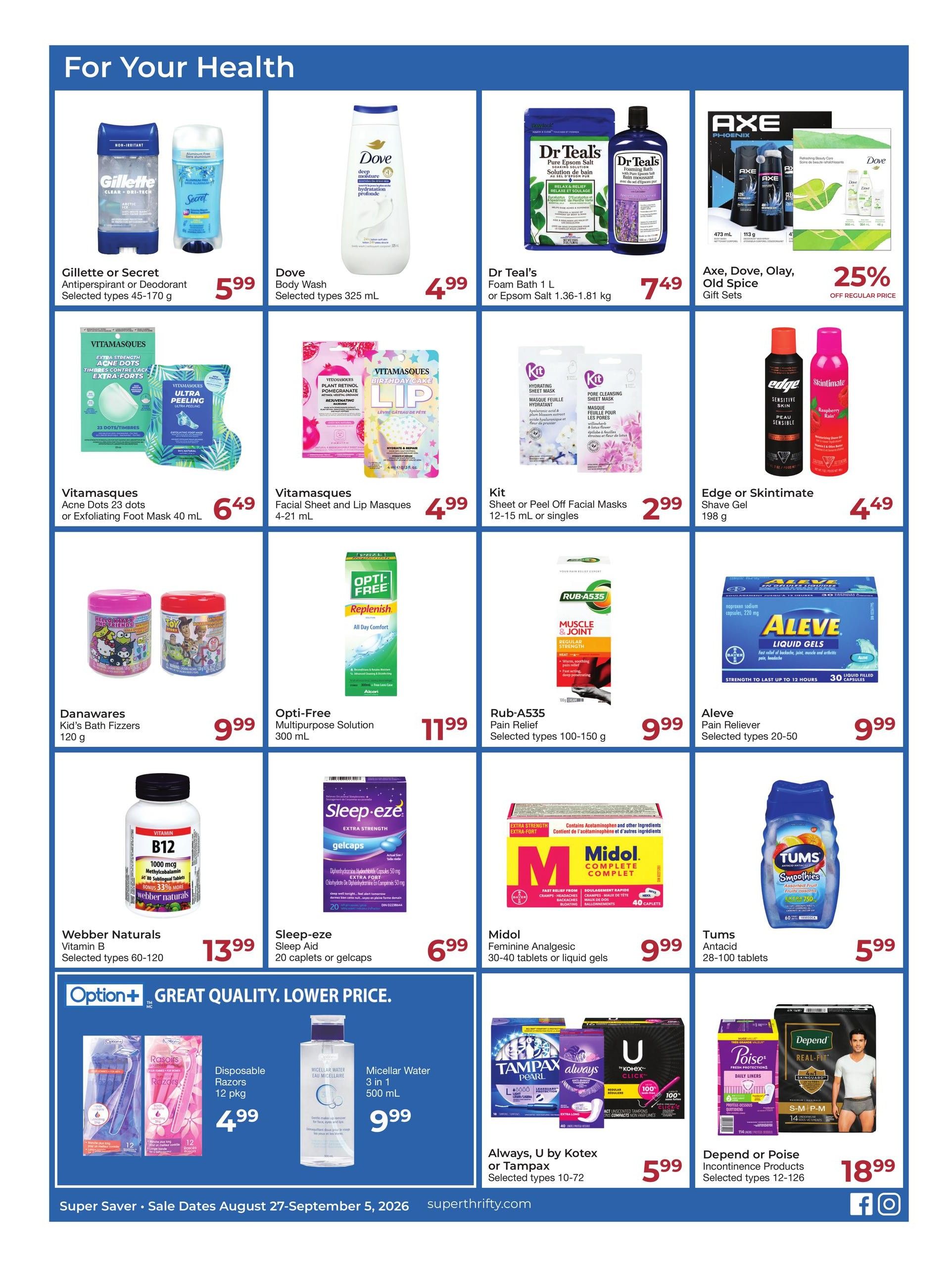 Super Thrifty Flyer August 27 to September 5