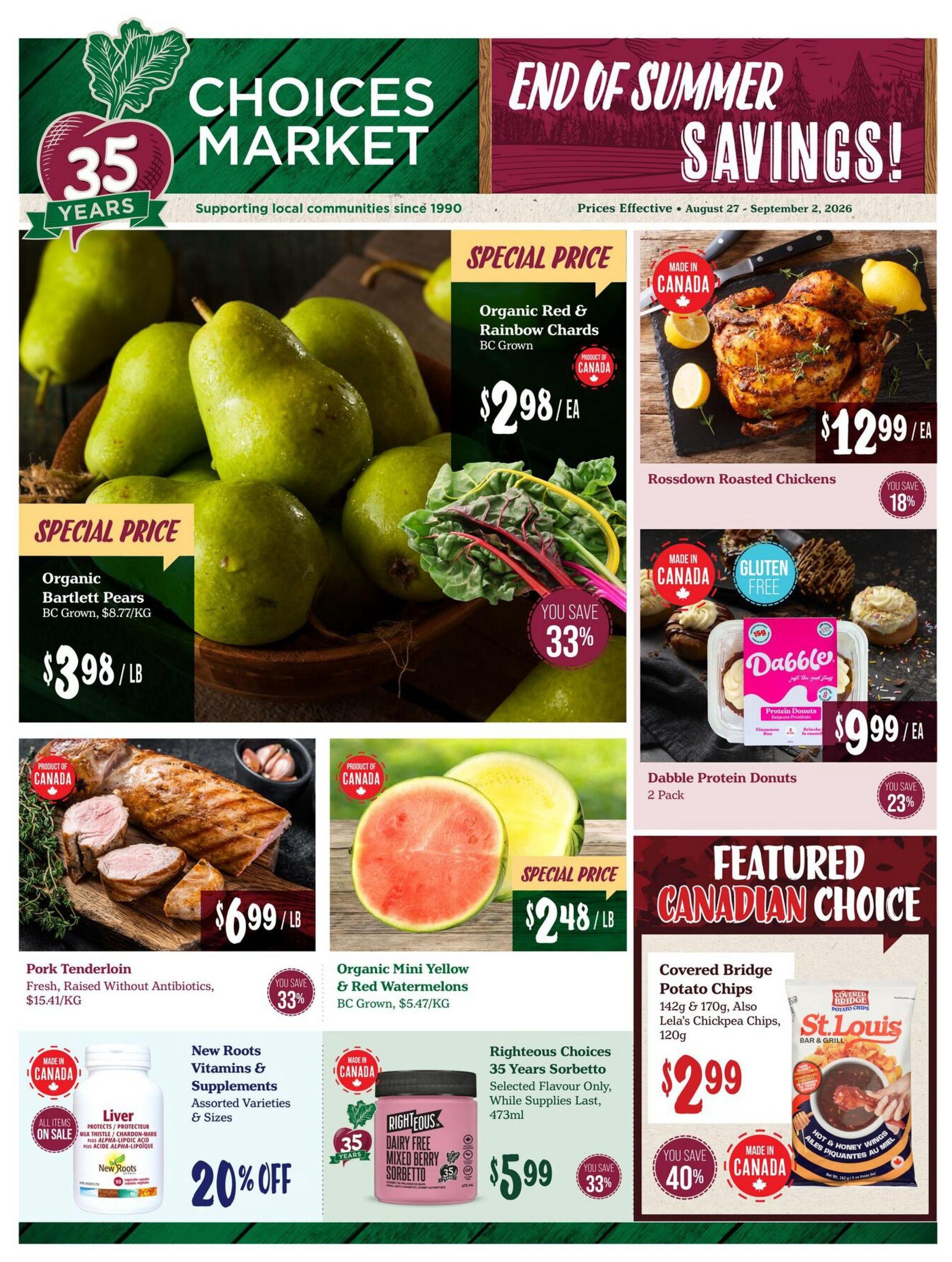 Choices Market Flyer August 27 to September 2