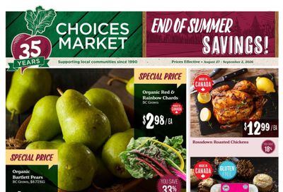 Choices Market Flyer August 27 to September 2