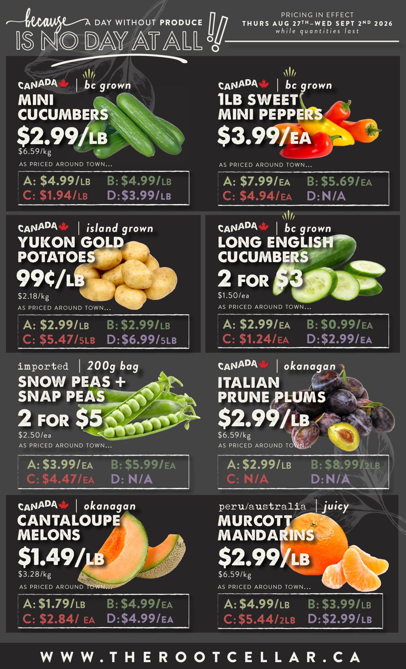 The Root Cellar Flyer August 27 to September 2